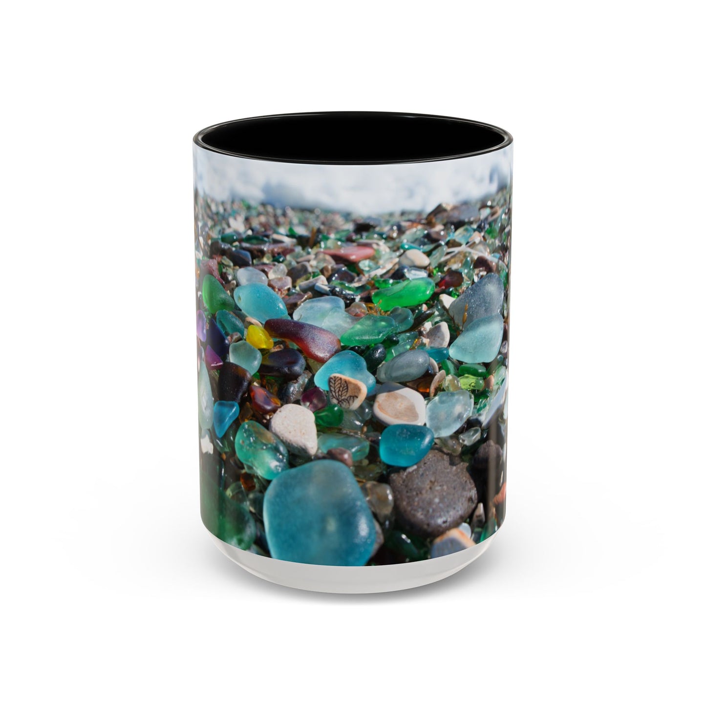 Coastal Accent Coffee Mug | Sea-Inspired Drinkware / Beach Glass Along Shoreline