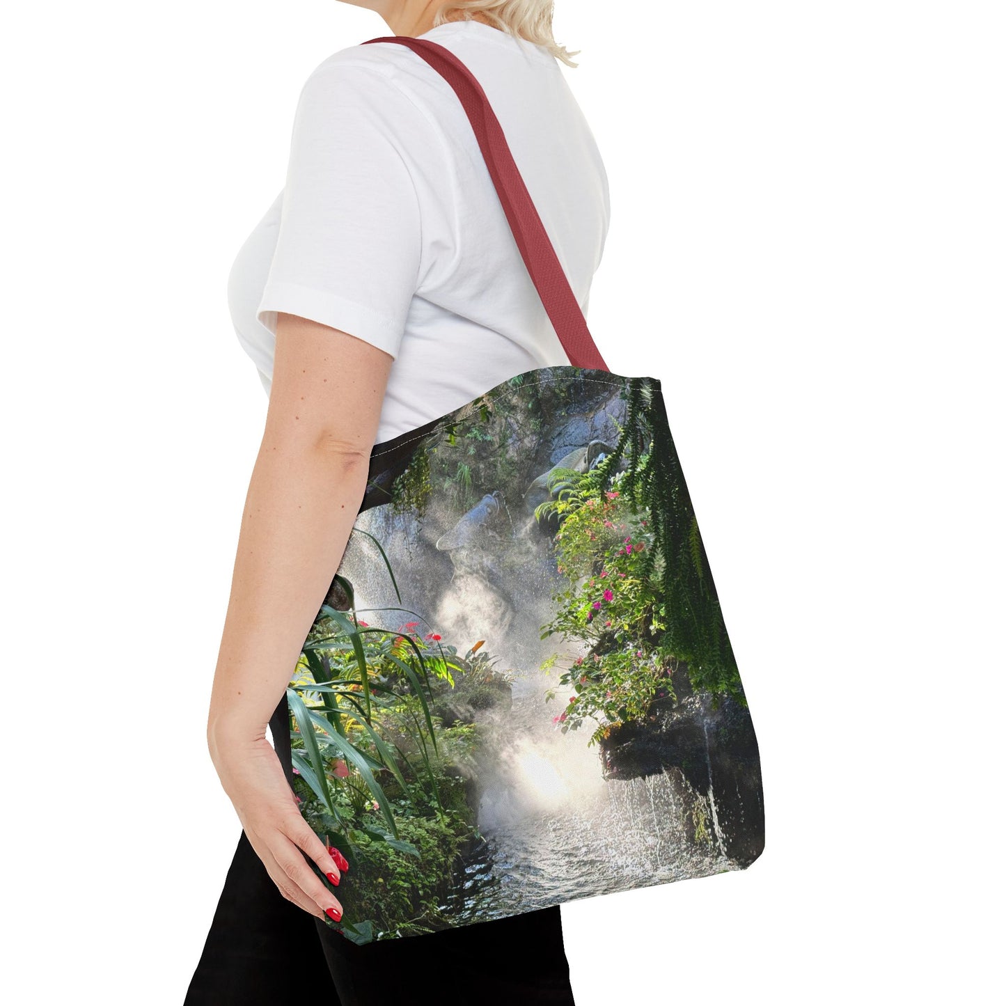 Tropical Misty Rainforest River Tote Bag - 3 Sizes