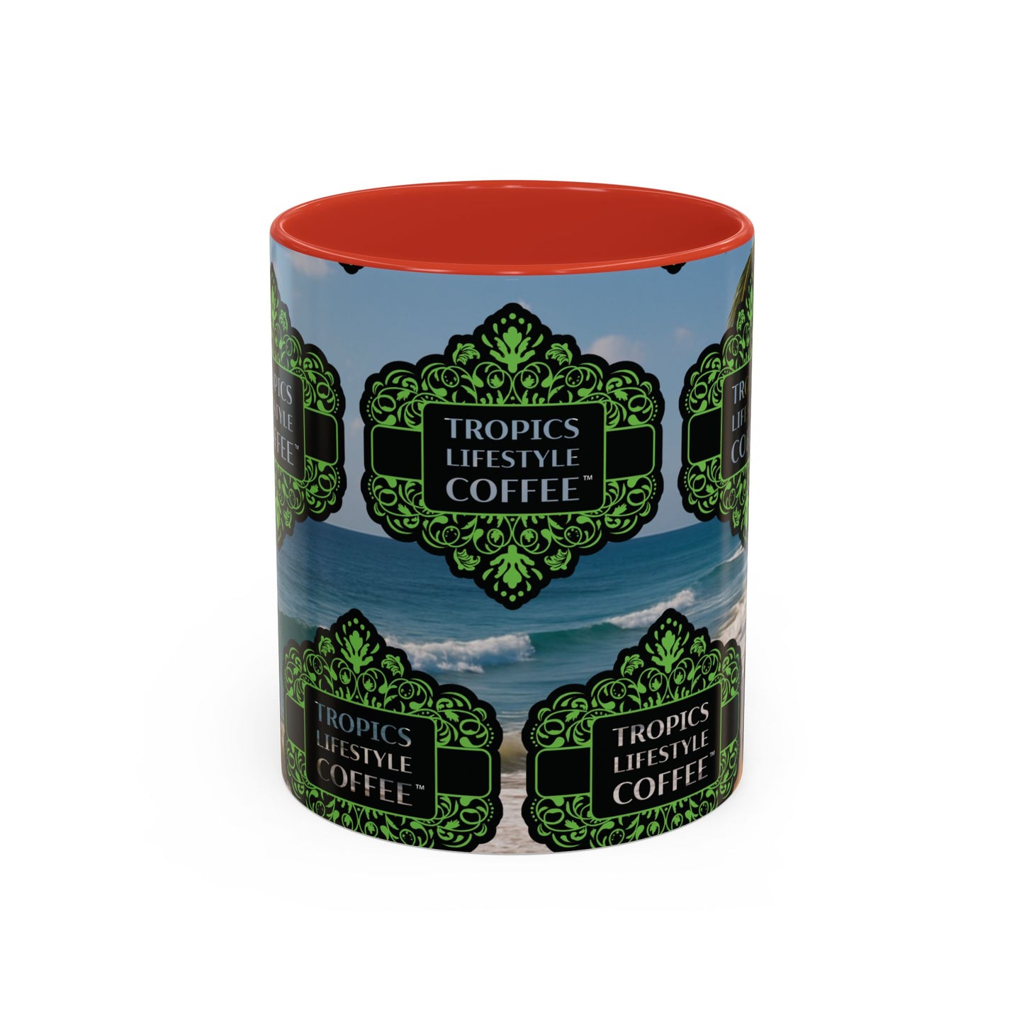 Accent Coffee Mug (11, 15oz), 8 Colors - Tropics Lifestyle Coffee, Meet You There