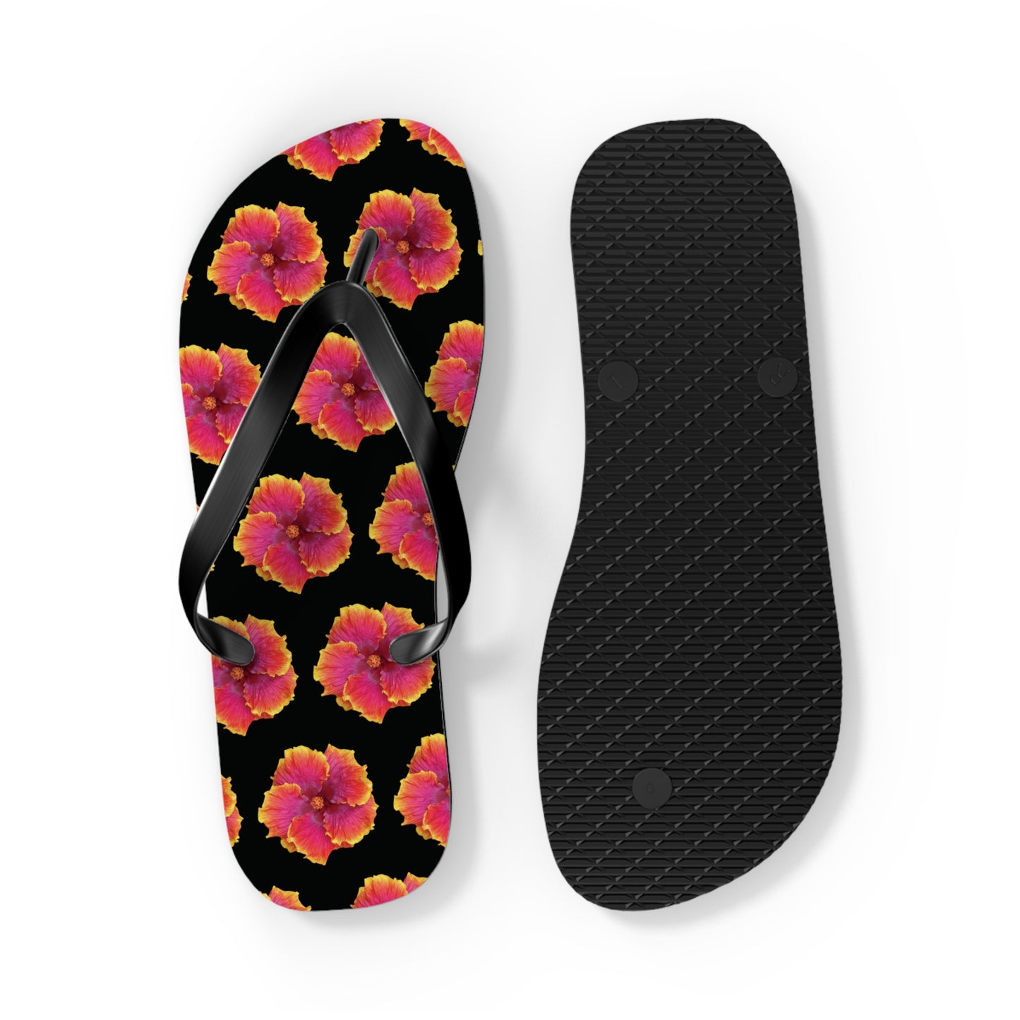 Flip Flops - Sunset Hibiscus/Black