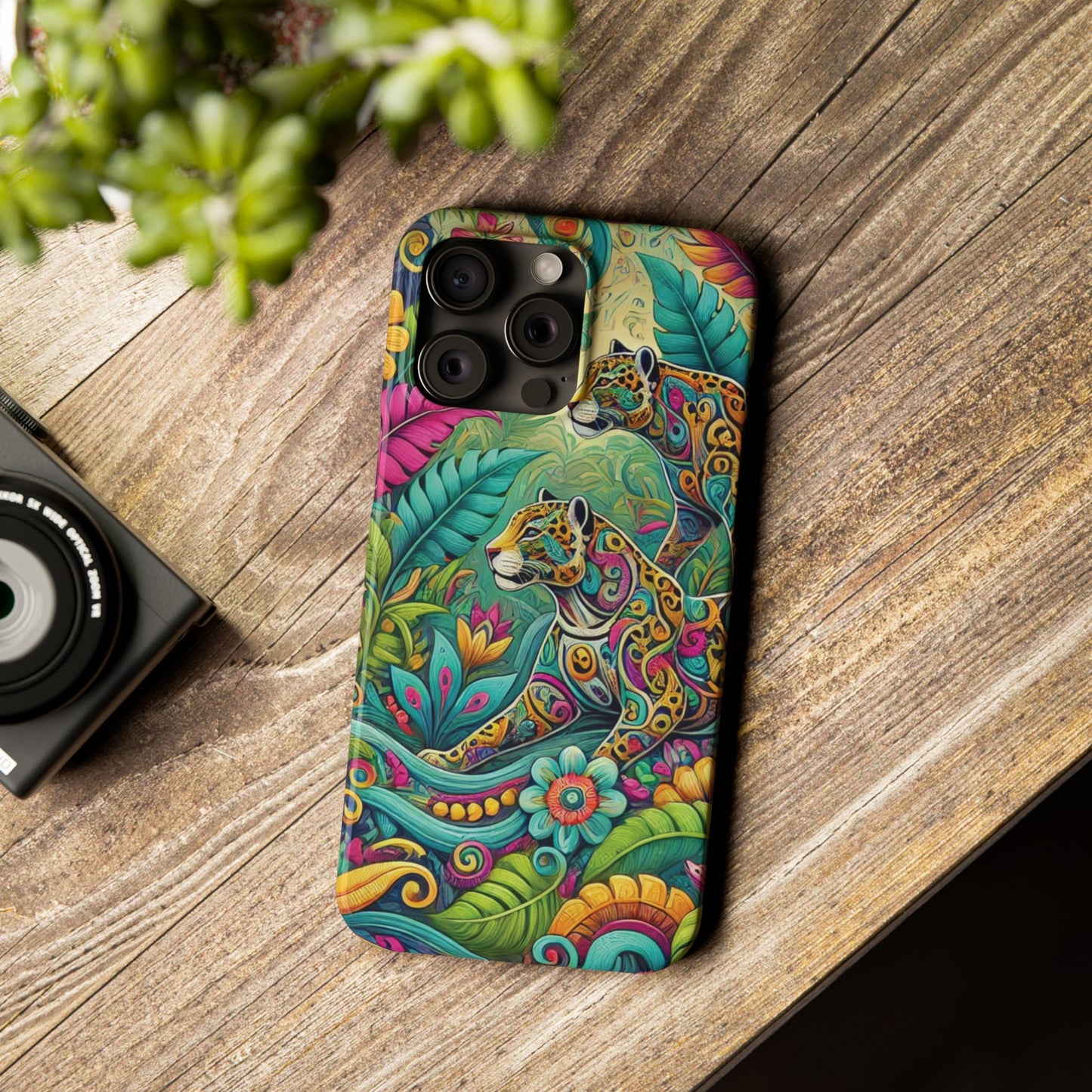 Slim Phone Cases - Jaguar Pop