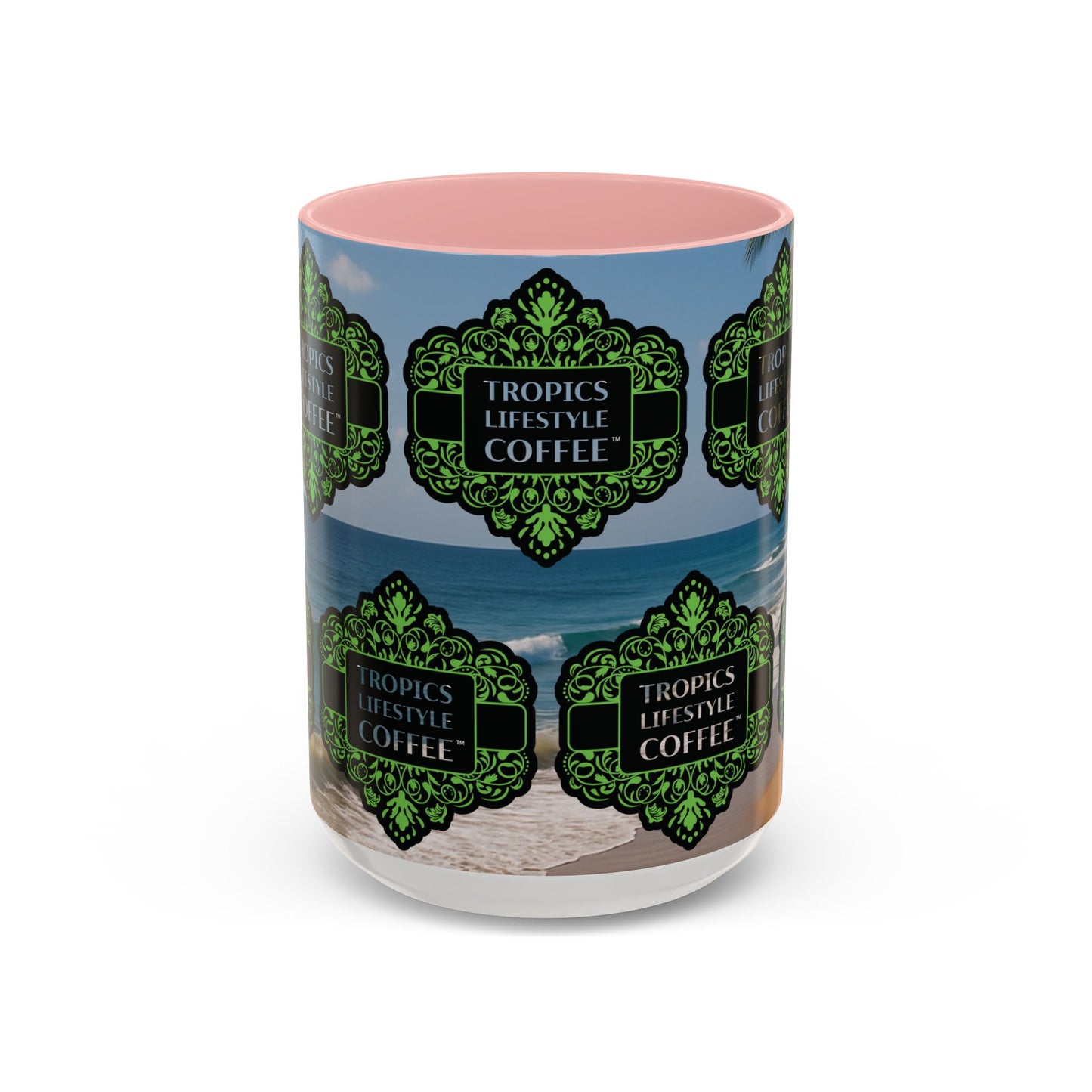 Accent Coffee Mug (11, 15oz), 8 Colors - Tropics Lifestyle Coffee, Meet You There