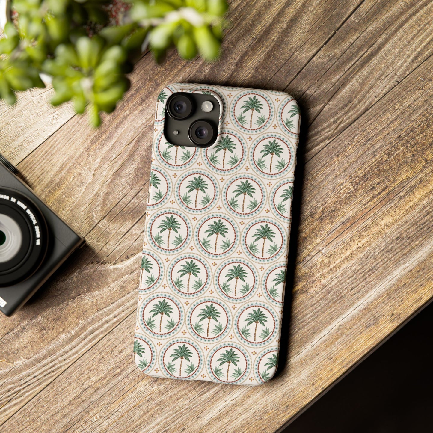 Slim Phone Cases - Mosaic Palm Tree