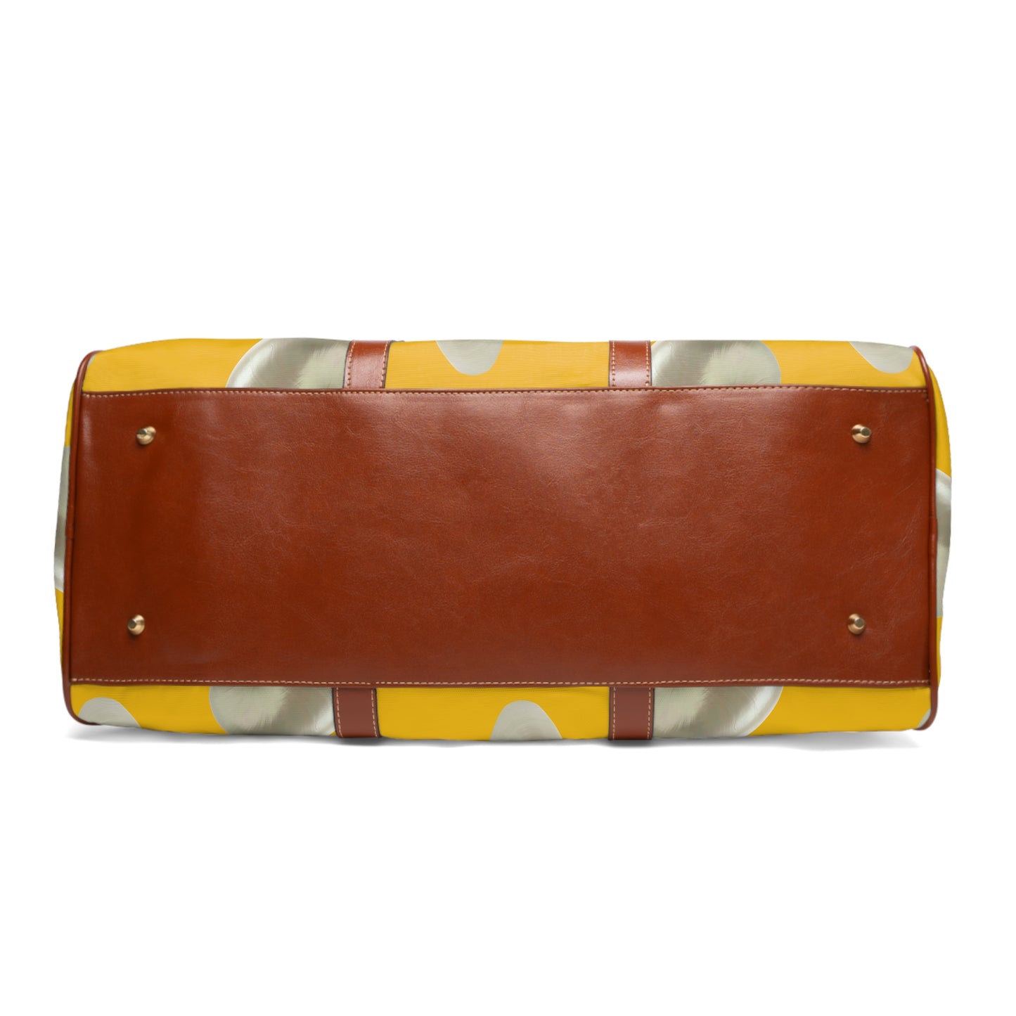 Tropical Waterproof Travel Bag - Perfect for Beach Getaways / Real White Nautilus Shells, Yellow