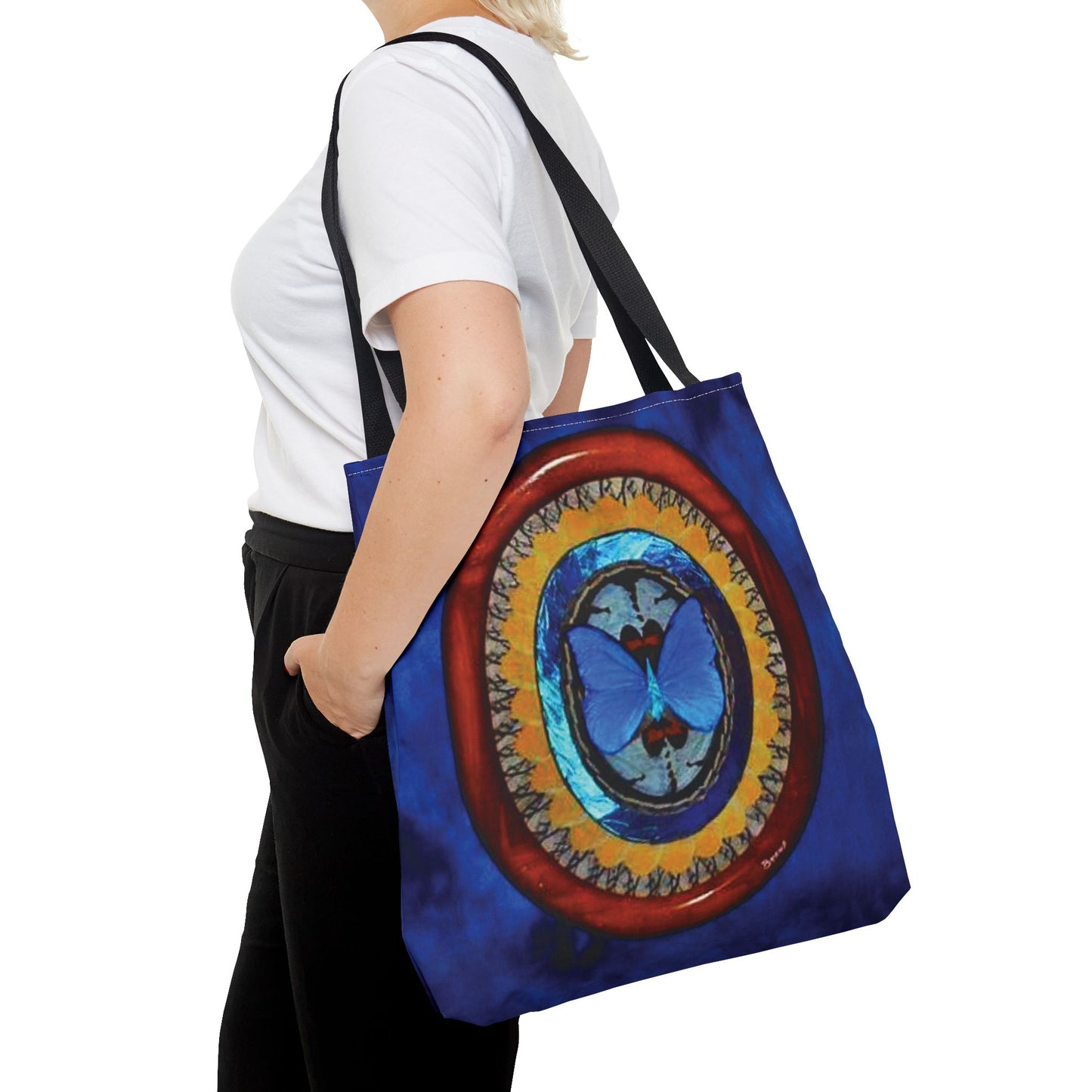 Real Oval Butterfly Wing Art Tote Bag - 3 Sizes