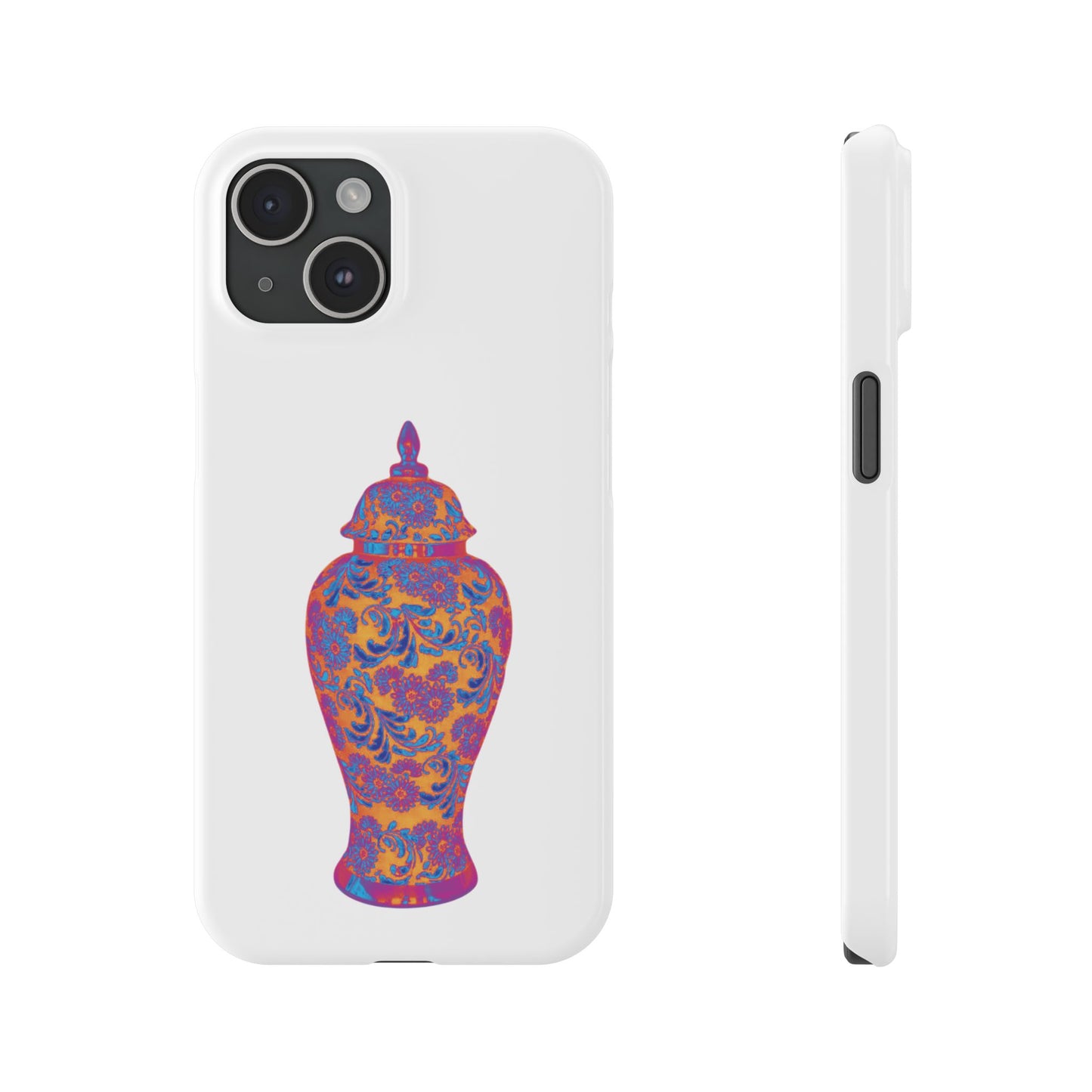 Slim Phone Cases - Heatwave Ginger Jar, white