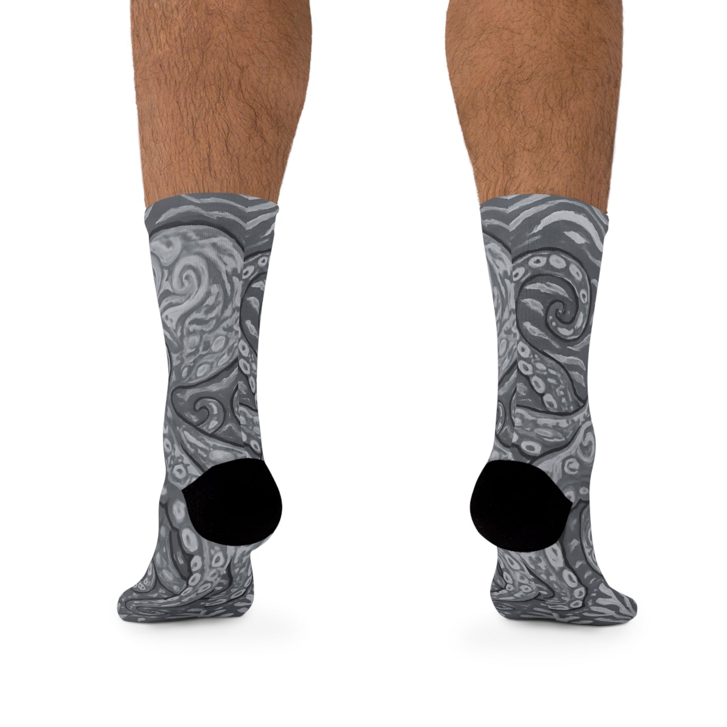 Recycled Poly Socks, Kraken Joe / Noir