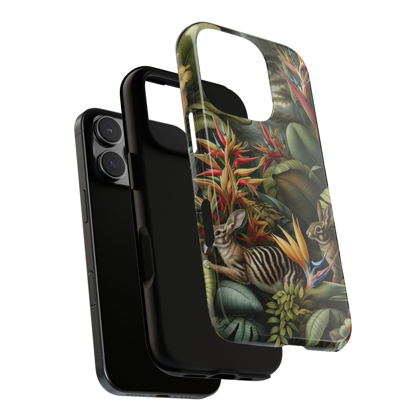 Rainforest Rabbit Outing Phone Case - Tough Cases with Summer Vibe