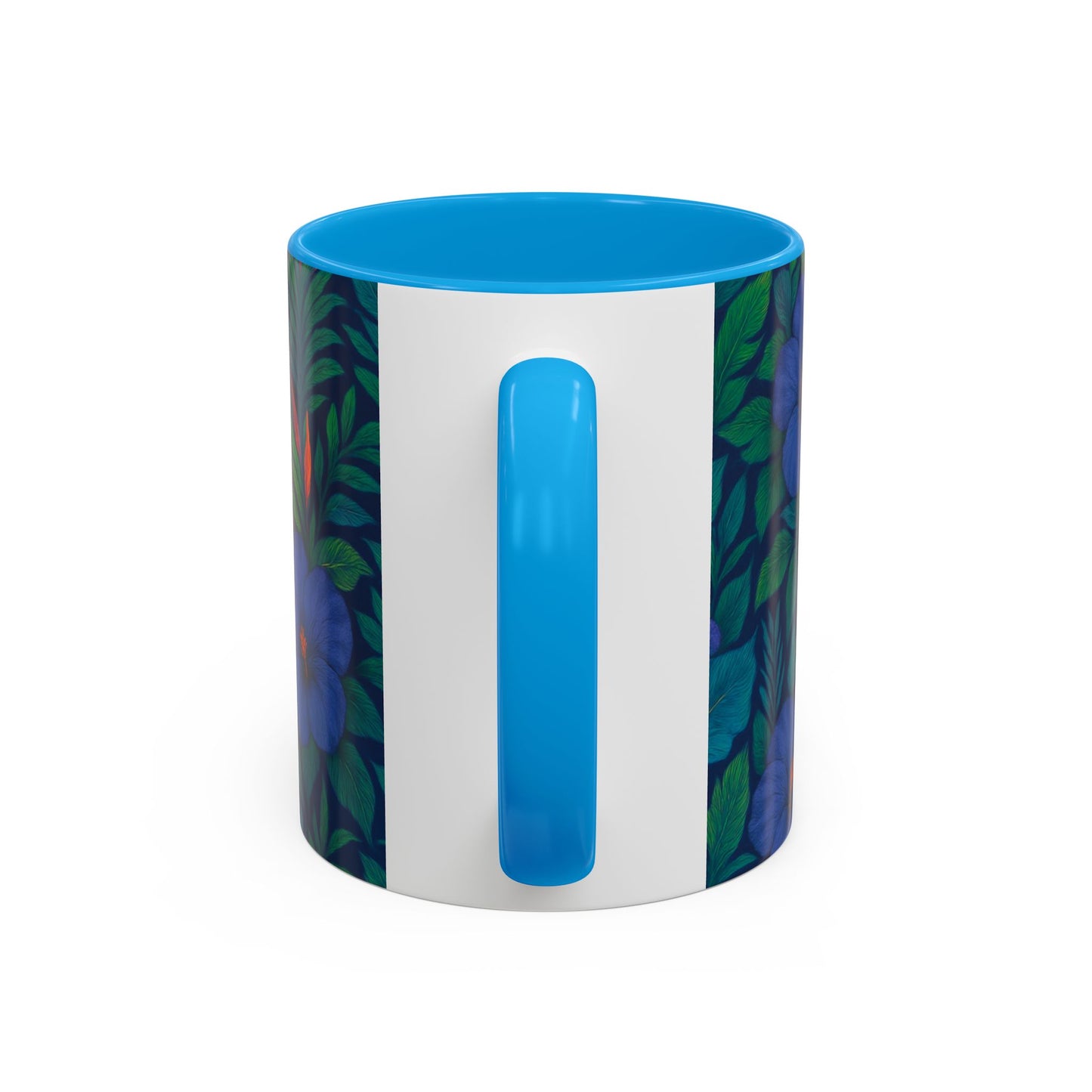 Vibrant Floral Coffee Mug - 11oz & 15oz / Midnight Flower Coral