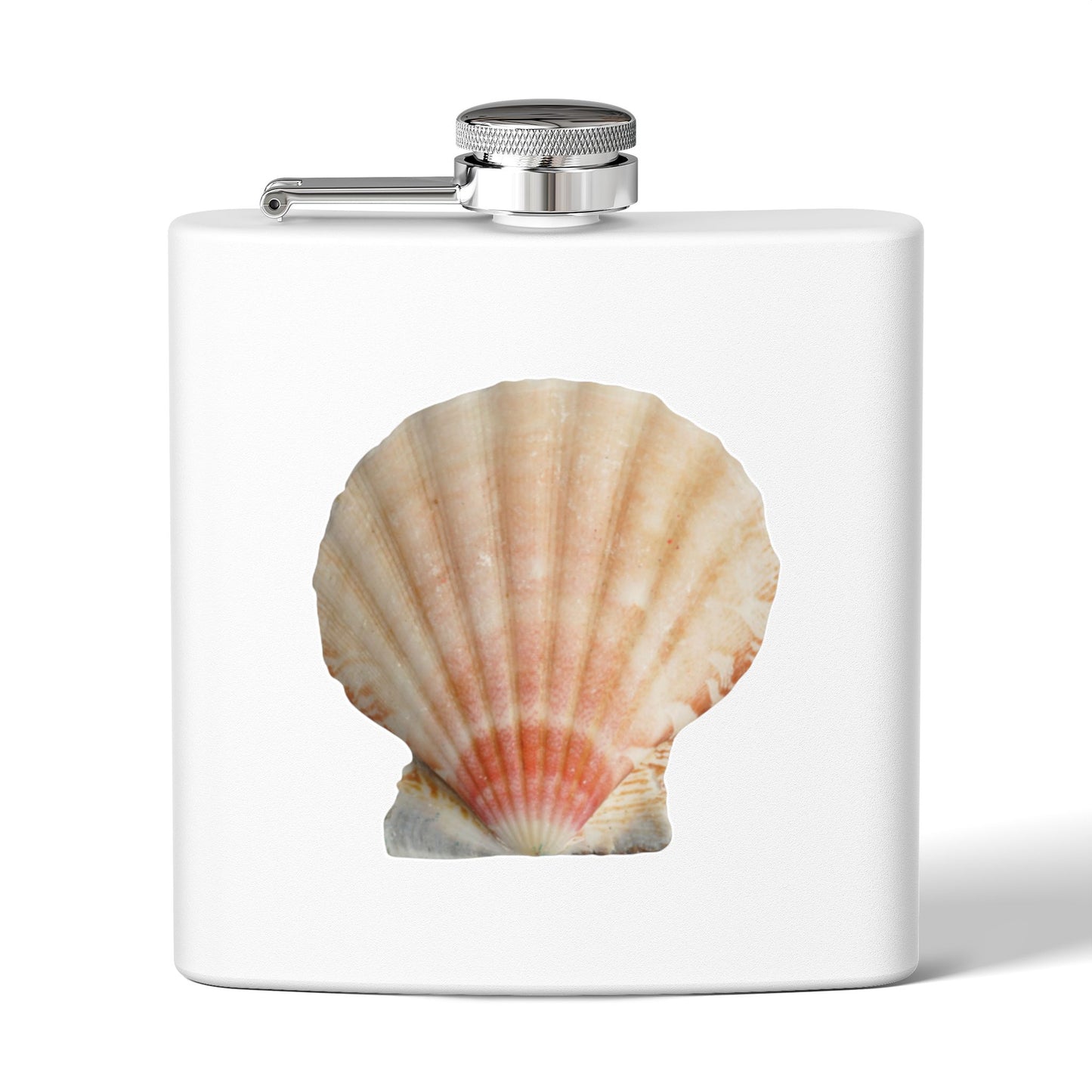 Tropical Stainless Steel 6 oz. Flask, Many Colors  – Rea Scallop Shell