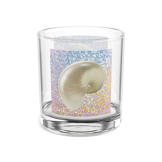 Rocks Glass, 10oz - Disco White Nautilus
