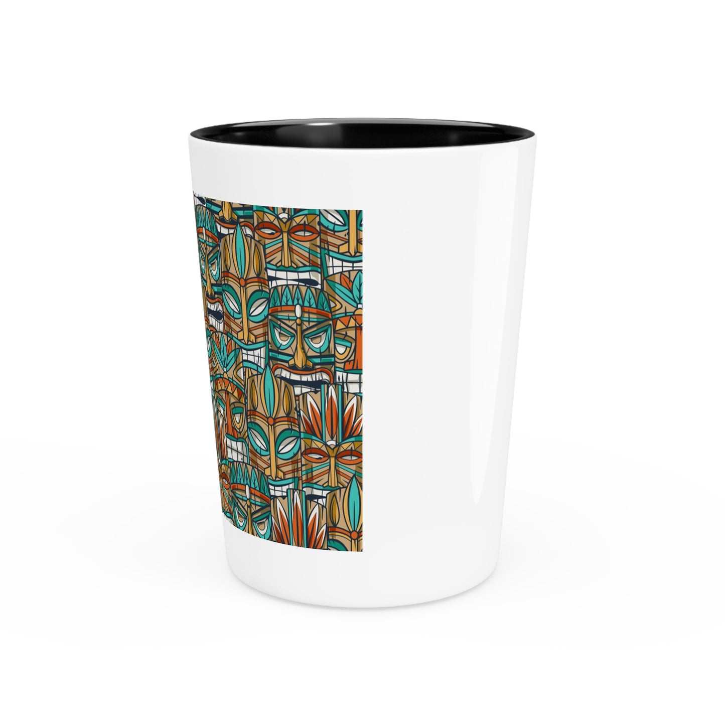 Ceramic Shot Glass - Turquoise Tiki Party