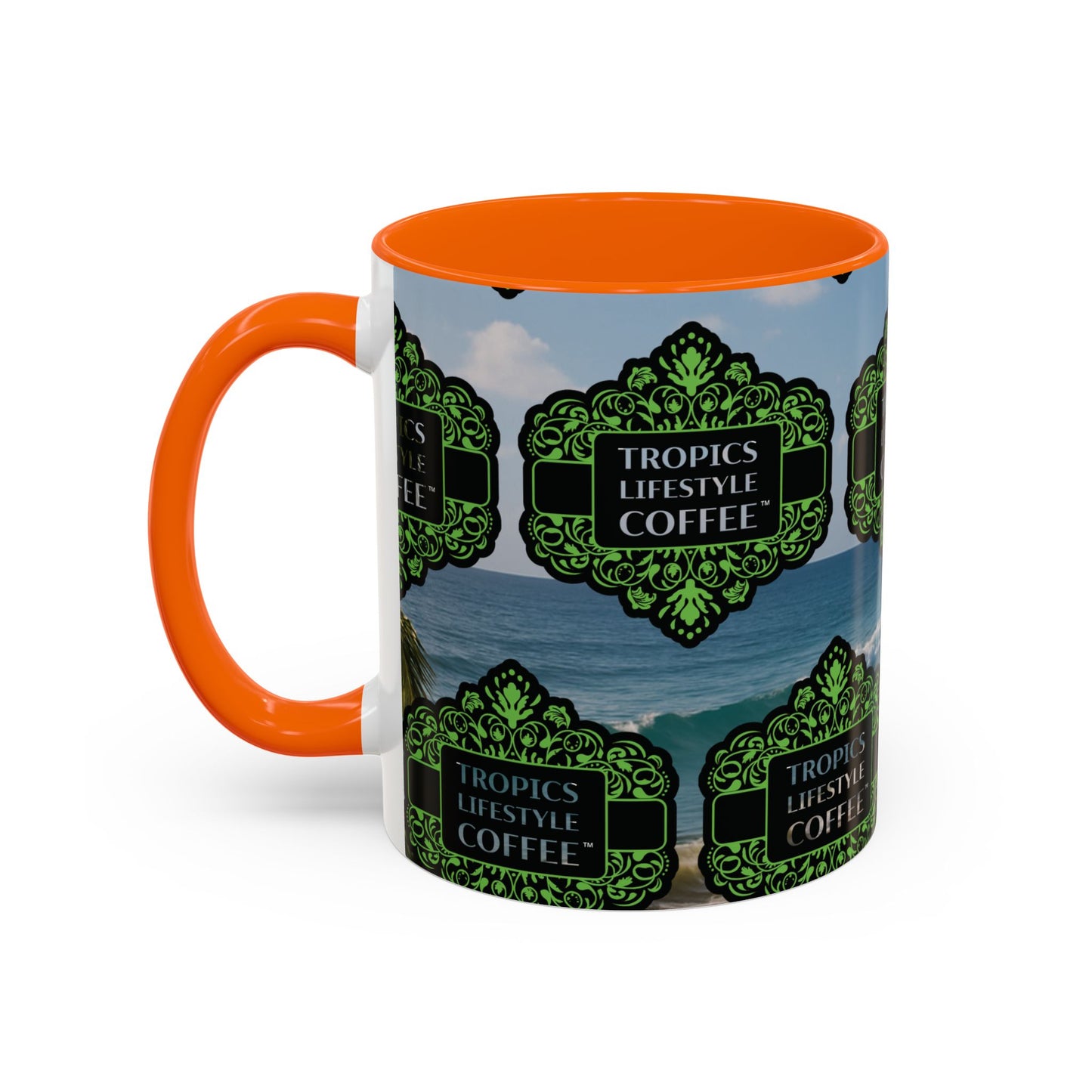 Accent Coffee Mug (11, 15oz), 8 Colors - Tropics Lifestyle Coffee, Meet You There