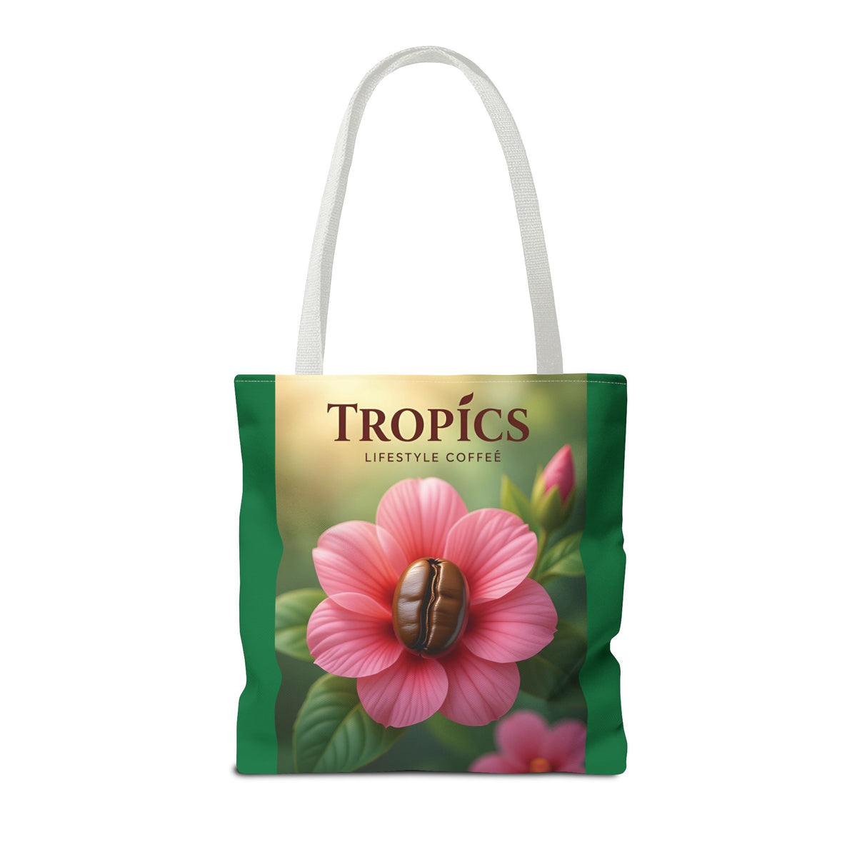 Pink Flower/Green TLCoffee Tote Bag - 3 Sizes