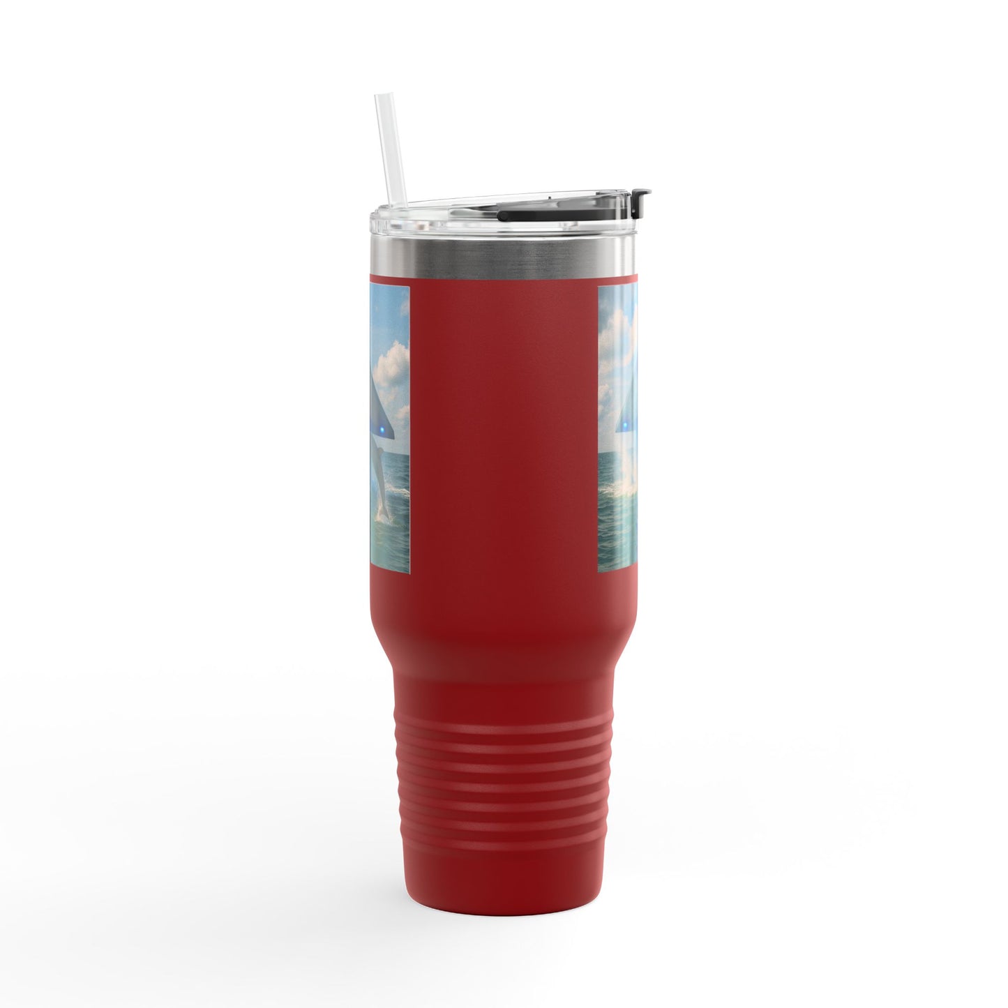 Insulated Travel Mug, 40oz / UFO and Dolphin