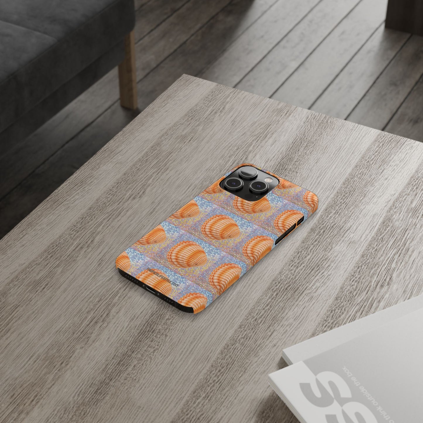 Slim Phone Cases - Disco Orange Scallop