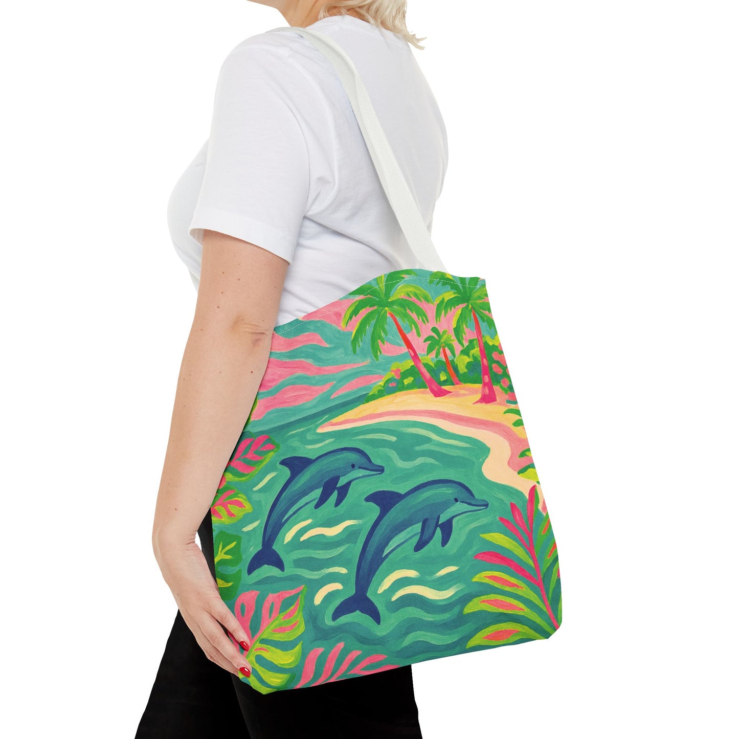 Jumping Dolphins Tote Bag - 3 Sizes