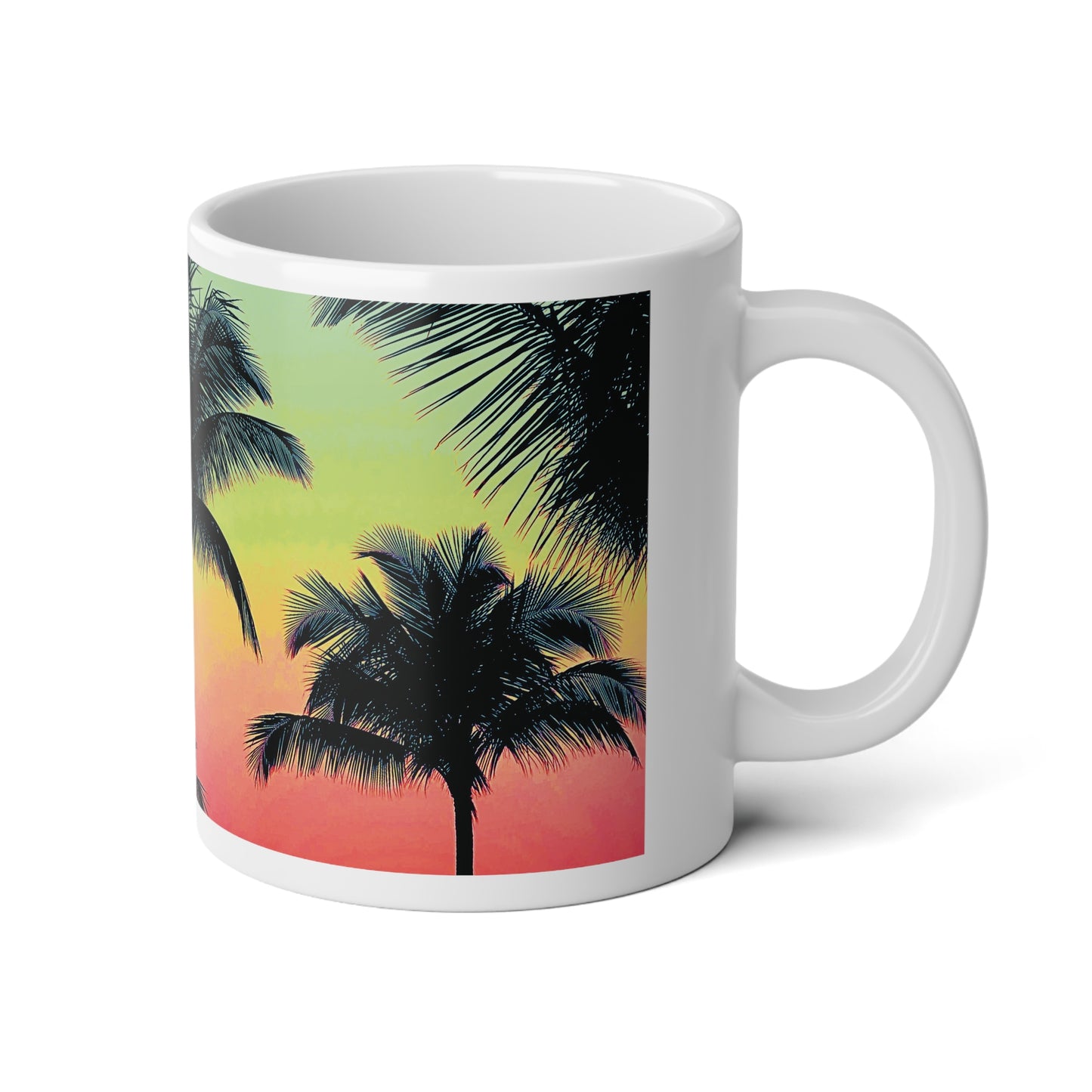 Jumbo Mug, 20oz, Palm Glow Sangria | Tropical Coffee Cup