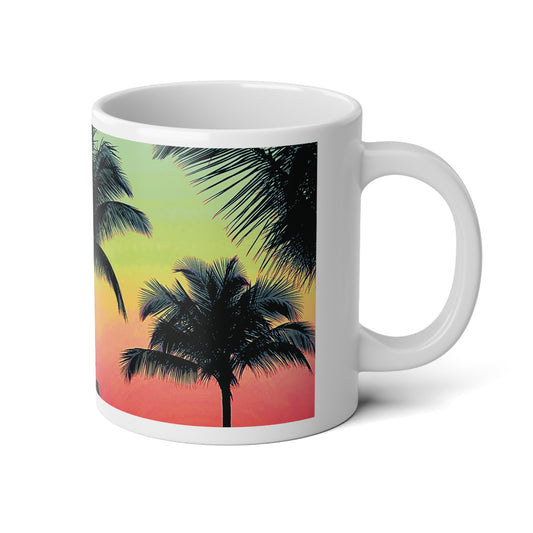 Jumbo Mug, 20oz, Palm Glow Sangria | Tropical Coffee Cup
