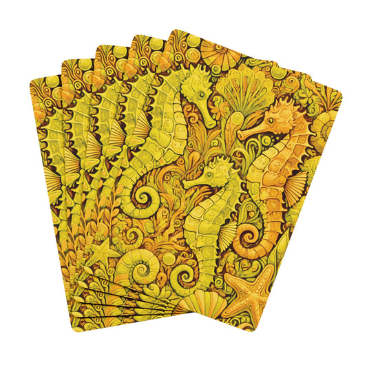 Poker Playing Cards - Seahorse Trio/Yellow