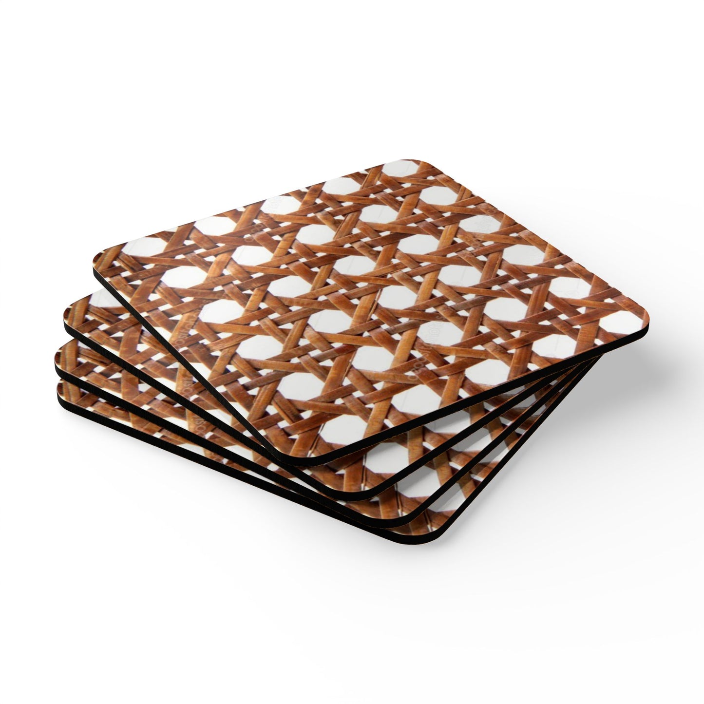 Coaster Set -  Brown Beach Chair Wicker