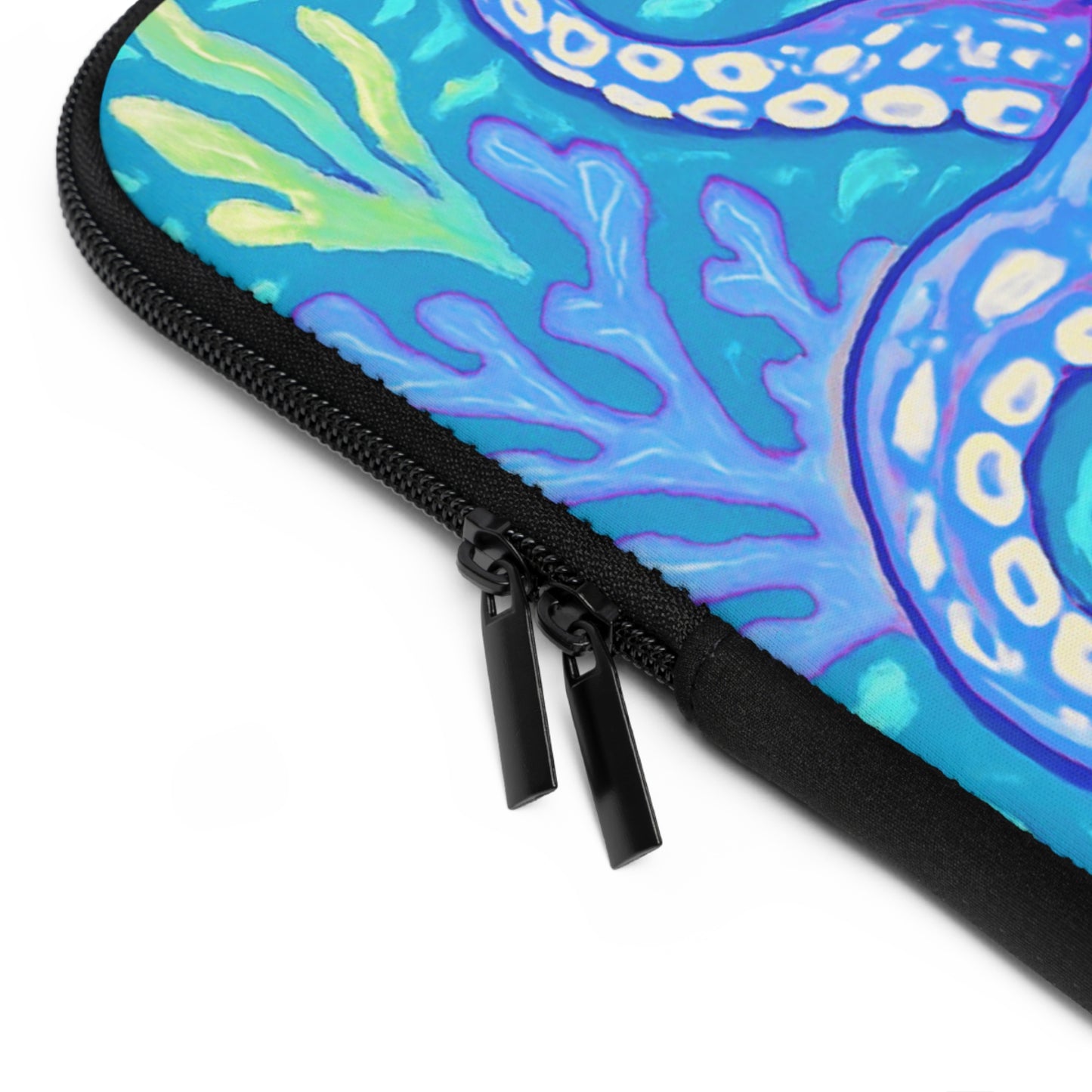 Tropical Laptop Sleeve, 5 Sizes - Perfect for Beach Lovers & Students / Octopus Kraken Joe, Blue