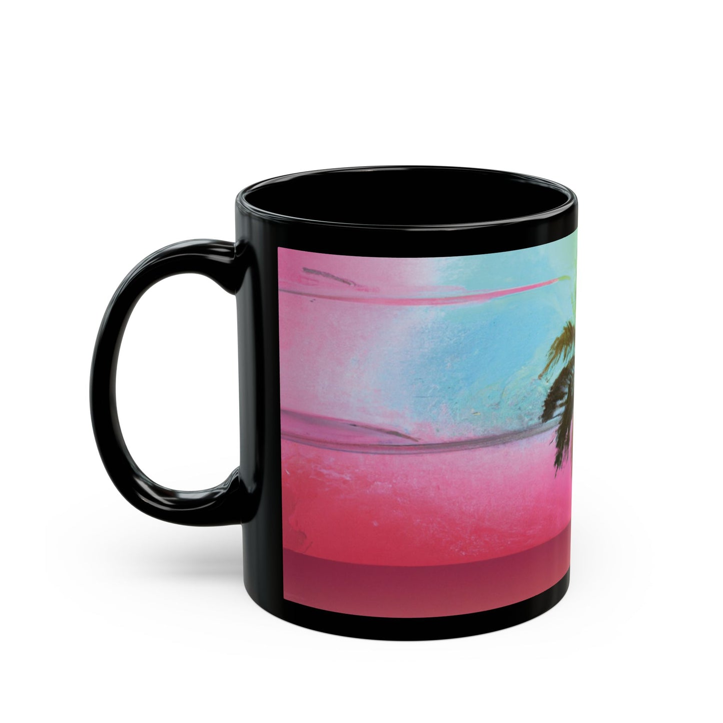 Black Coffee Mug - Ombre Beach