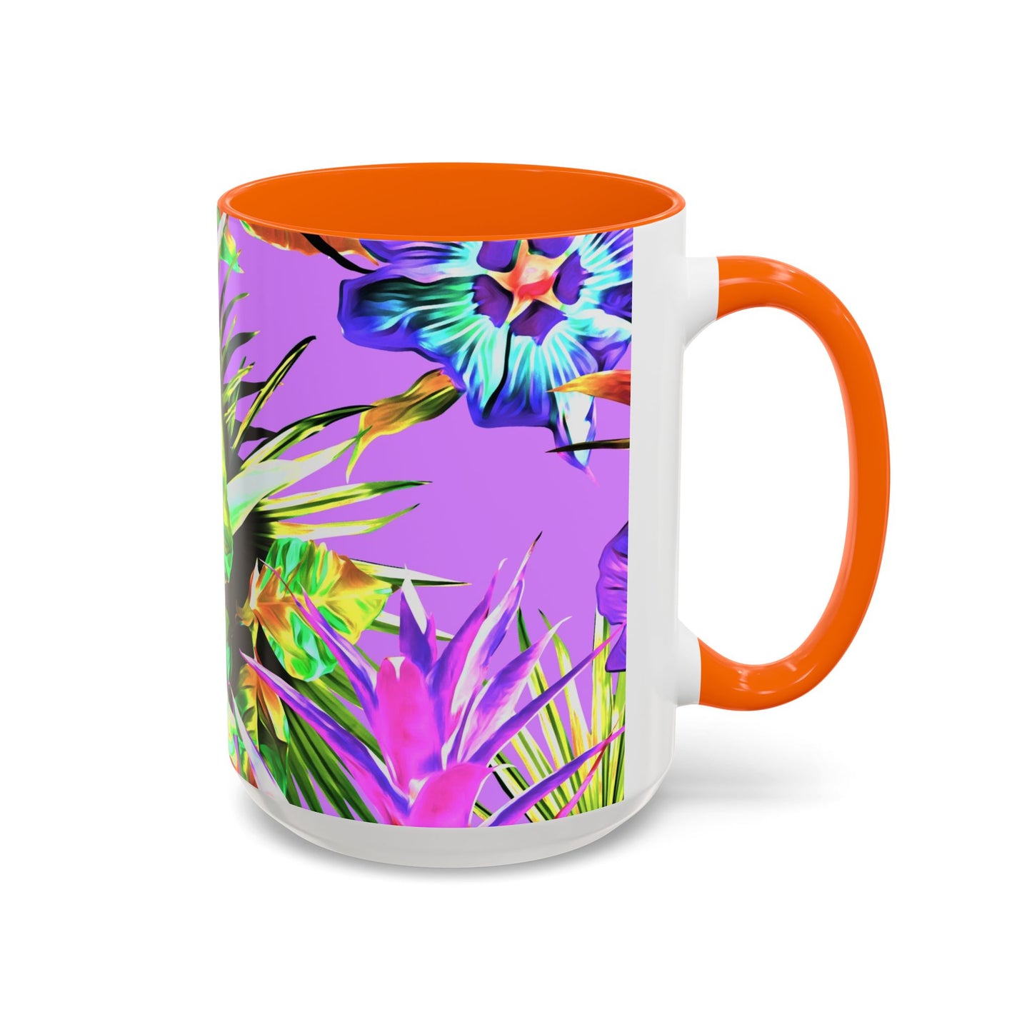 Accent Coffee Mug (11, 15oz), Plant Palooza, purple / Various Colors