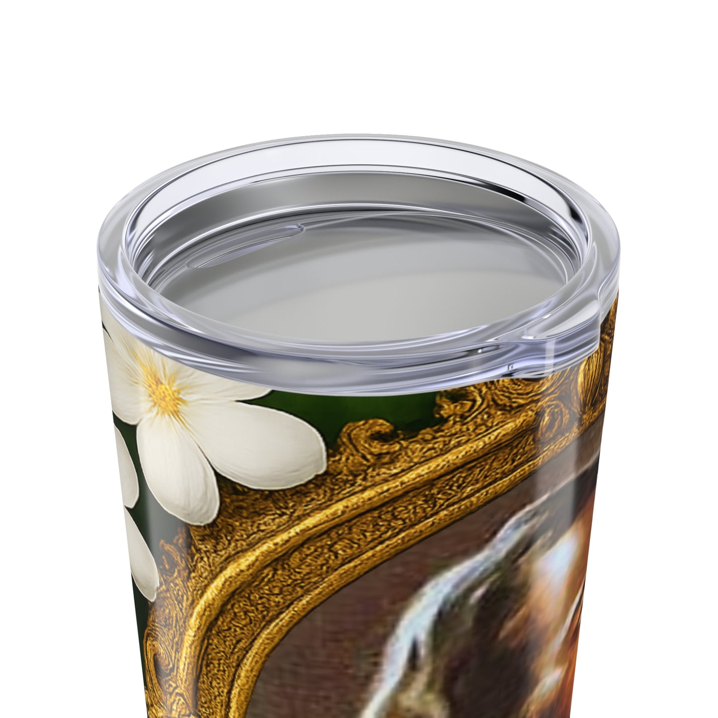 20oz Religious Glossy Tumbler, Stainless Steel / Head of Jesus Christ