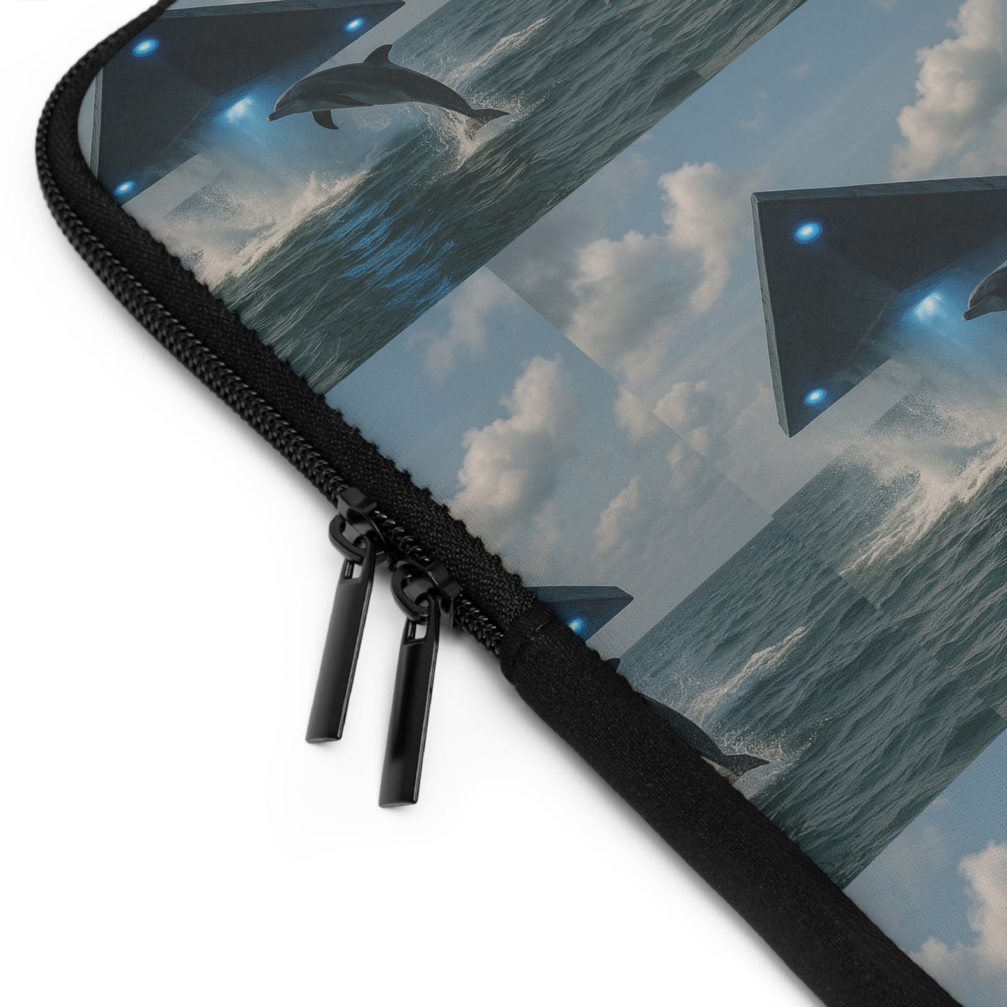 Tropical Laptop Sleeve, 5 Sizes - Perfect for Ocean Lovers / UFO and Dolphin