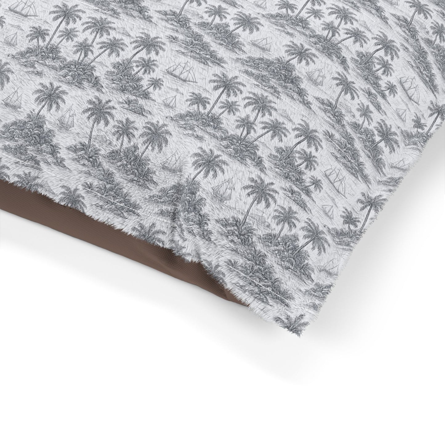 Pet Bed - Cozy and Fun Dog or Cat Bed for Beach Lovers / Faraway Toile, Noir