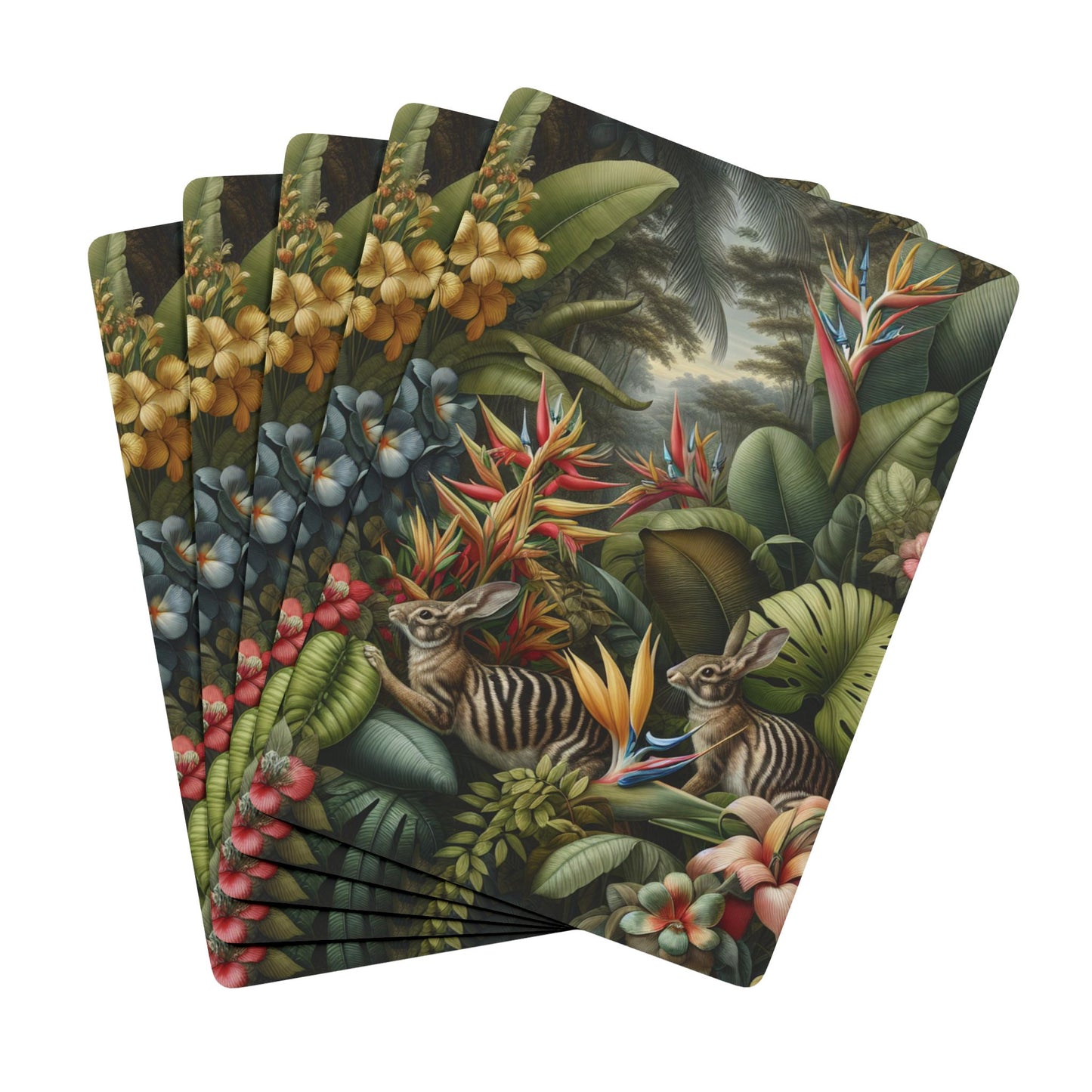 Poker Playing Cards - Rainforest Rabbit Romp
