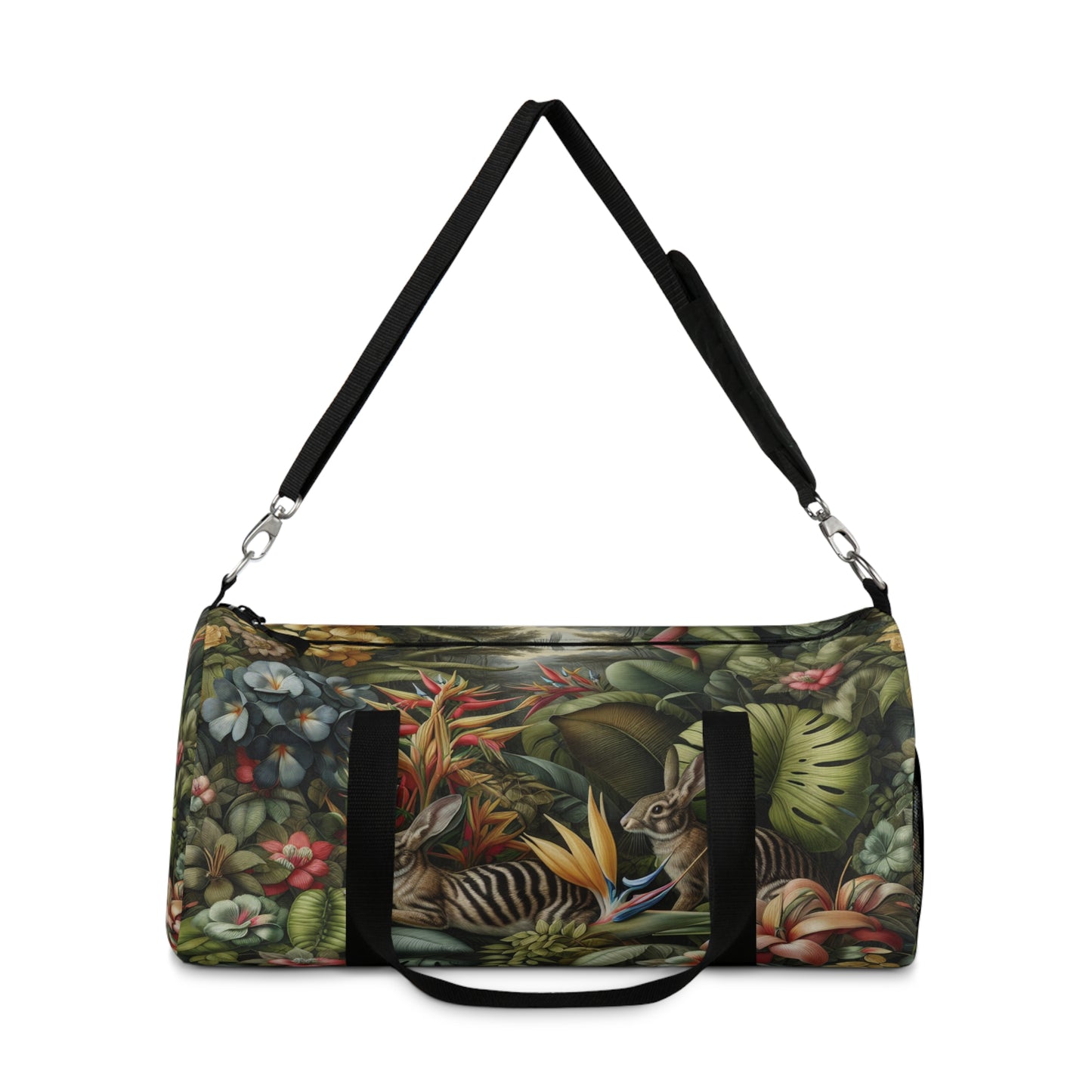 Tropical Duffel Bag - Perfect for Travel and Gym / Rainforest Rabbit Outing