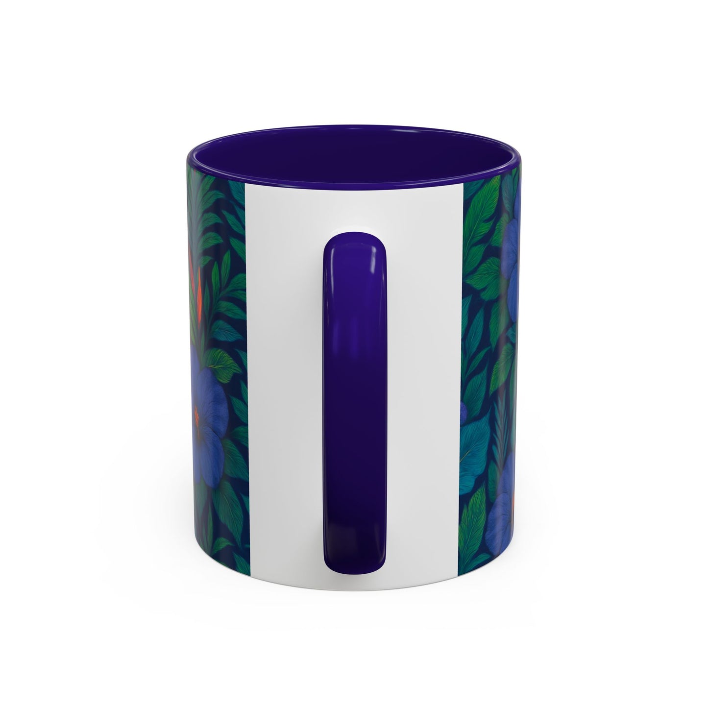 Vibrant Floral Coffee Mug - 11oz & 15oz / Midnight Flower Coral