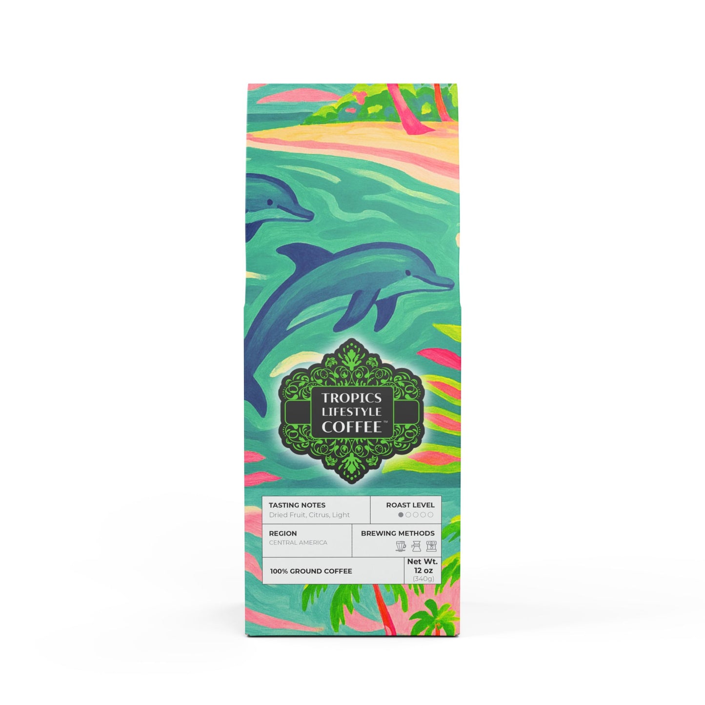 Beach Sunrise Blend™ (Light Roast) Specialty Grade Craft Coffee / Jumping Dolphines