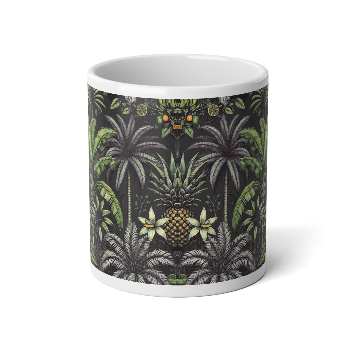Jumbo Mug, 20oz, Tropical Fruit Black | Tropical Coffee Cup