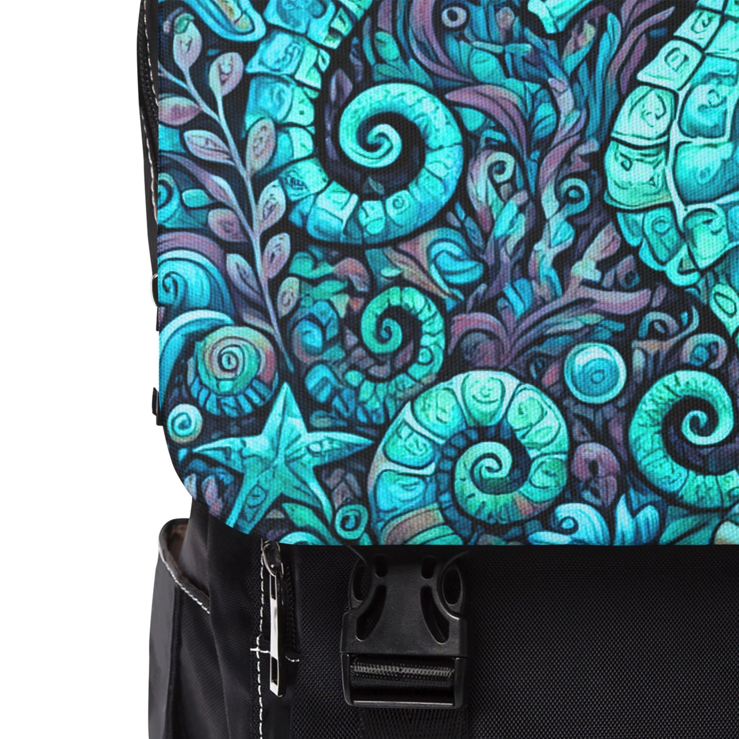 Seahorses/Turquoise Casual Backpack - Perfect for Everyday Adventures