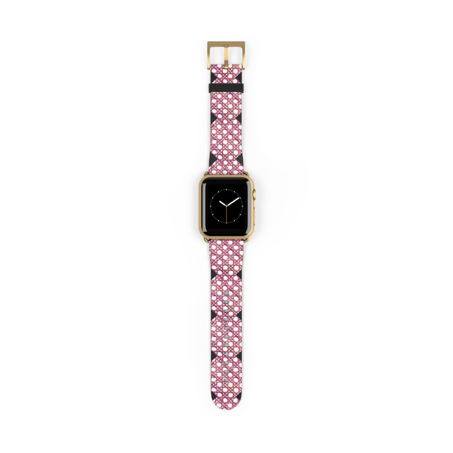 Apple Watch Band - Hibiscus Wicker Chair Weave, Black