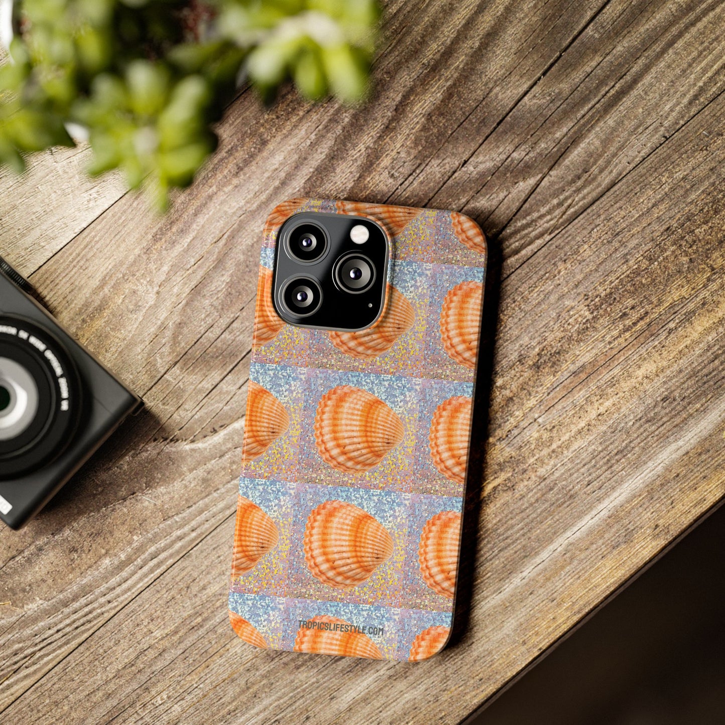 Slim Phone Cases - Disco Orange Scallop