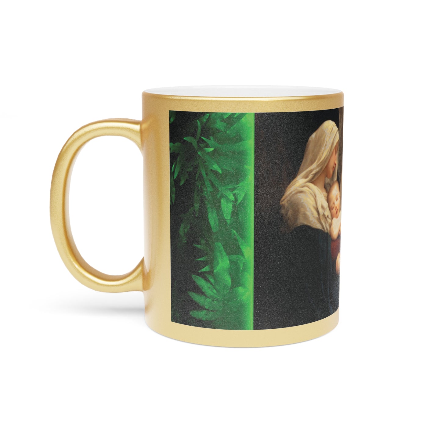 Religious Metallic Mug, Gold or Silver - MACRO "Tropical Glow Song of the Angels"