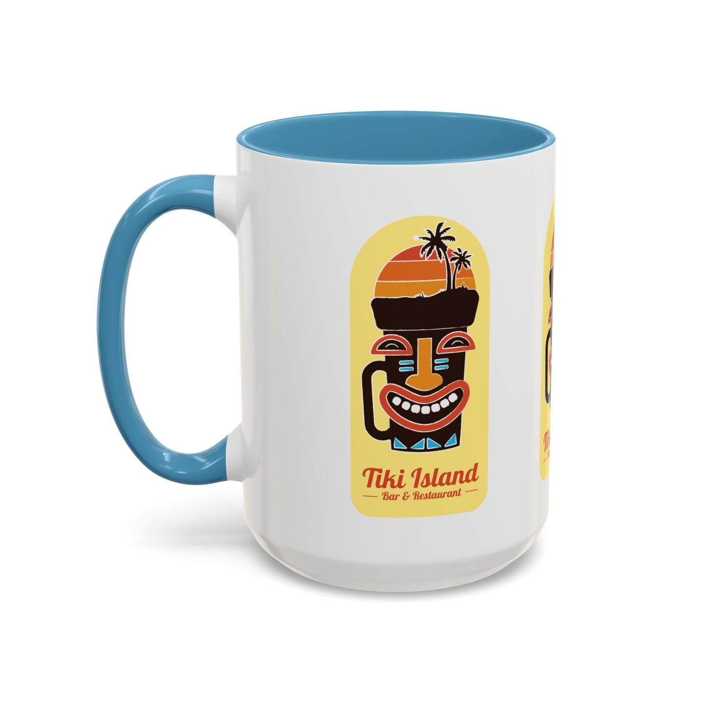 Copy of Tiki Island Accent Coffee Mug, 8 Colors - Fun Tropical Drinkware for Beach Vibes, Yellow