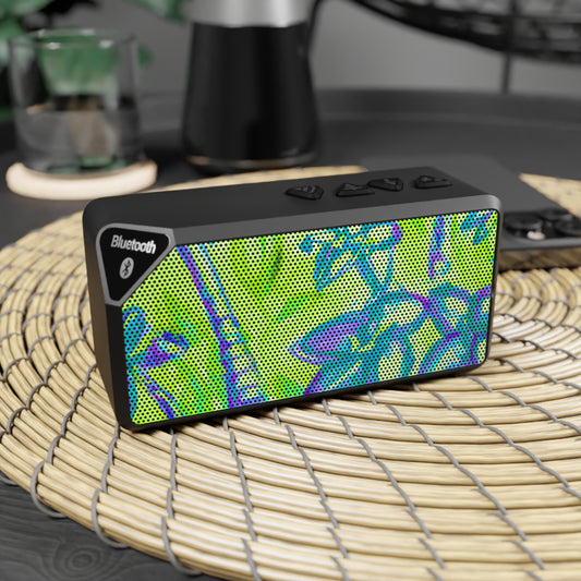 Jabba Bluetooth Speaker - Portable Sound Experience / Tropical Doodles, Lime Green