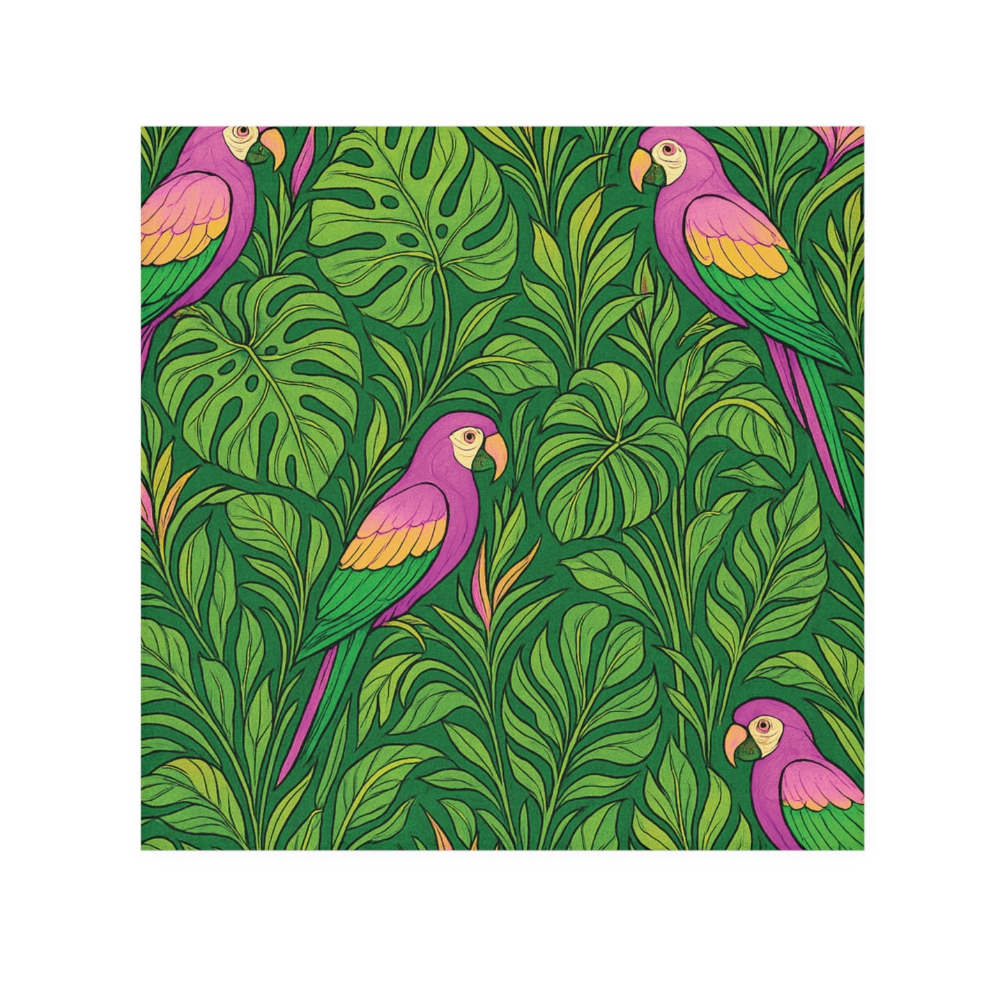 Face Towel - Parrot Family/Pink