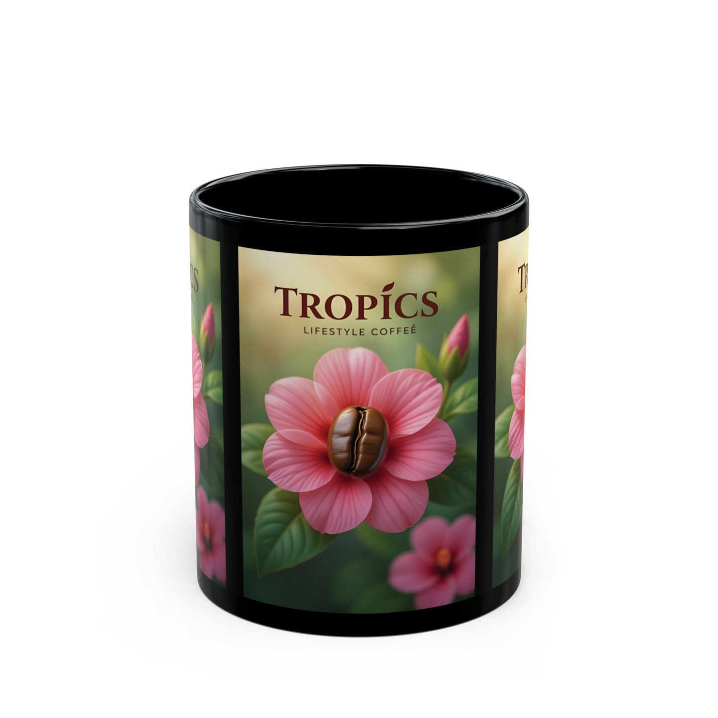 Tropics Black Mug — Coffee Bloom
