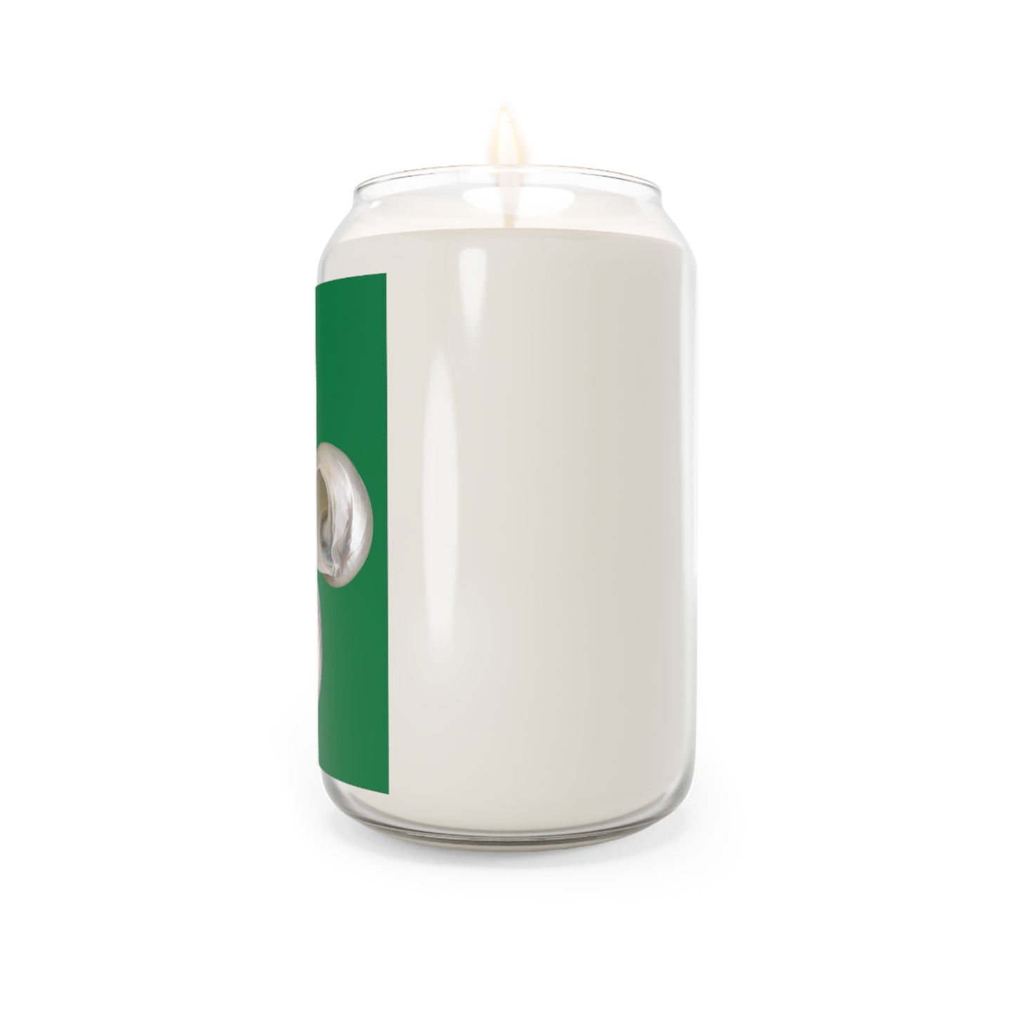 Scented Candle, 13.75oz - White Nautilus Trio, dark green