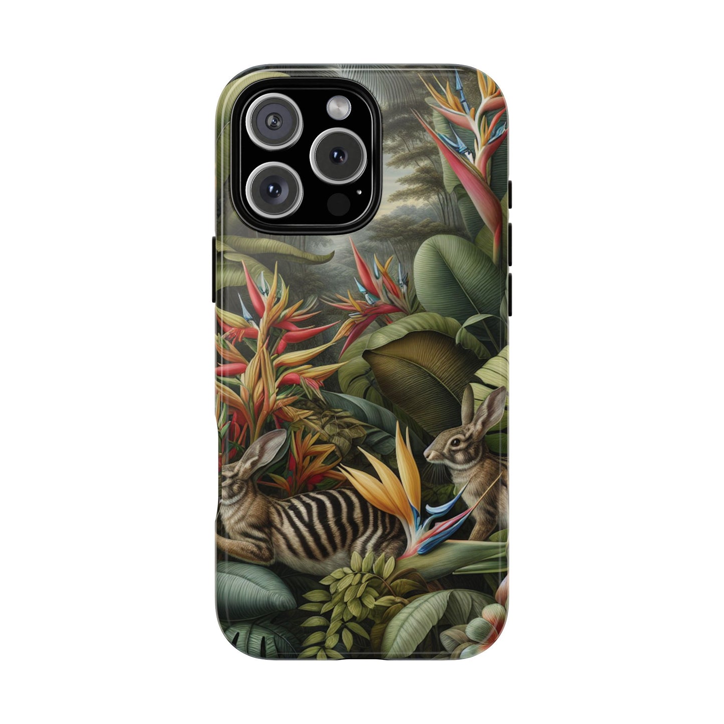 Rainforest Rabbit Outing Phone Case - Tough Cases with Summer Vibe
