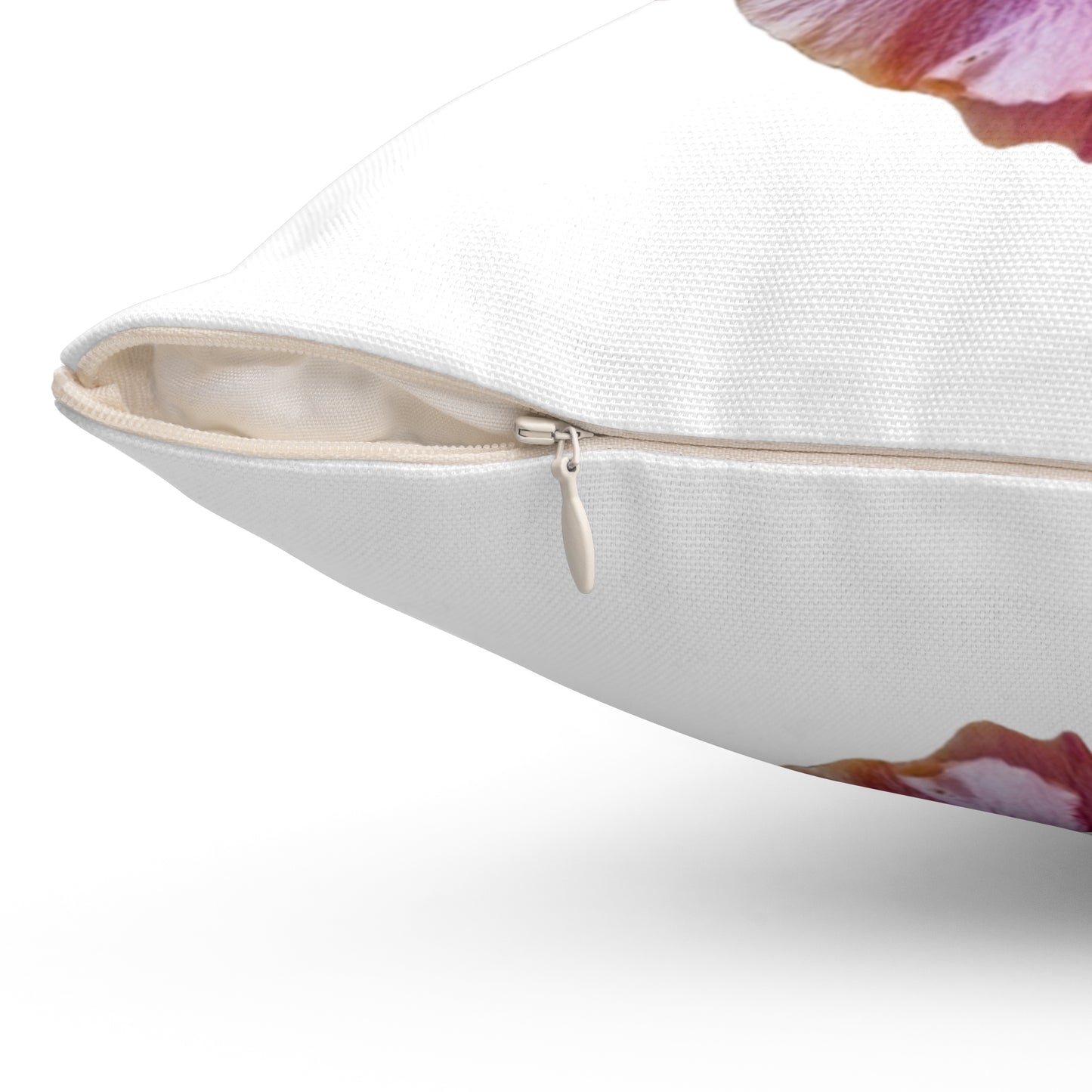 Decorative Pillow - Accent Cushion, 4 Sizes / Photo Purple Hibiscus, White