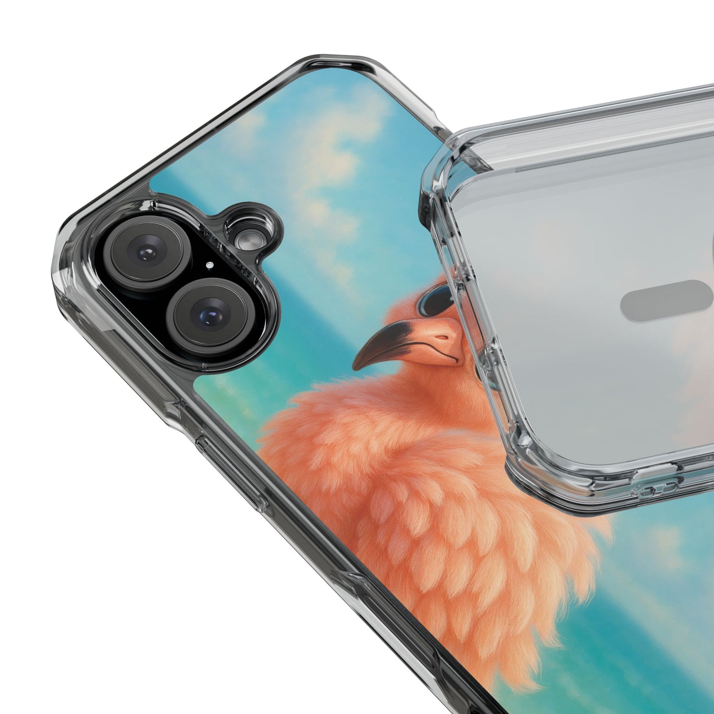 Baby Flamingo Magnetic Clear Phone Case, Many Models