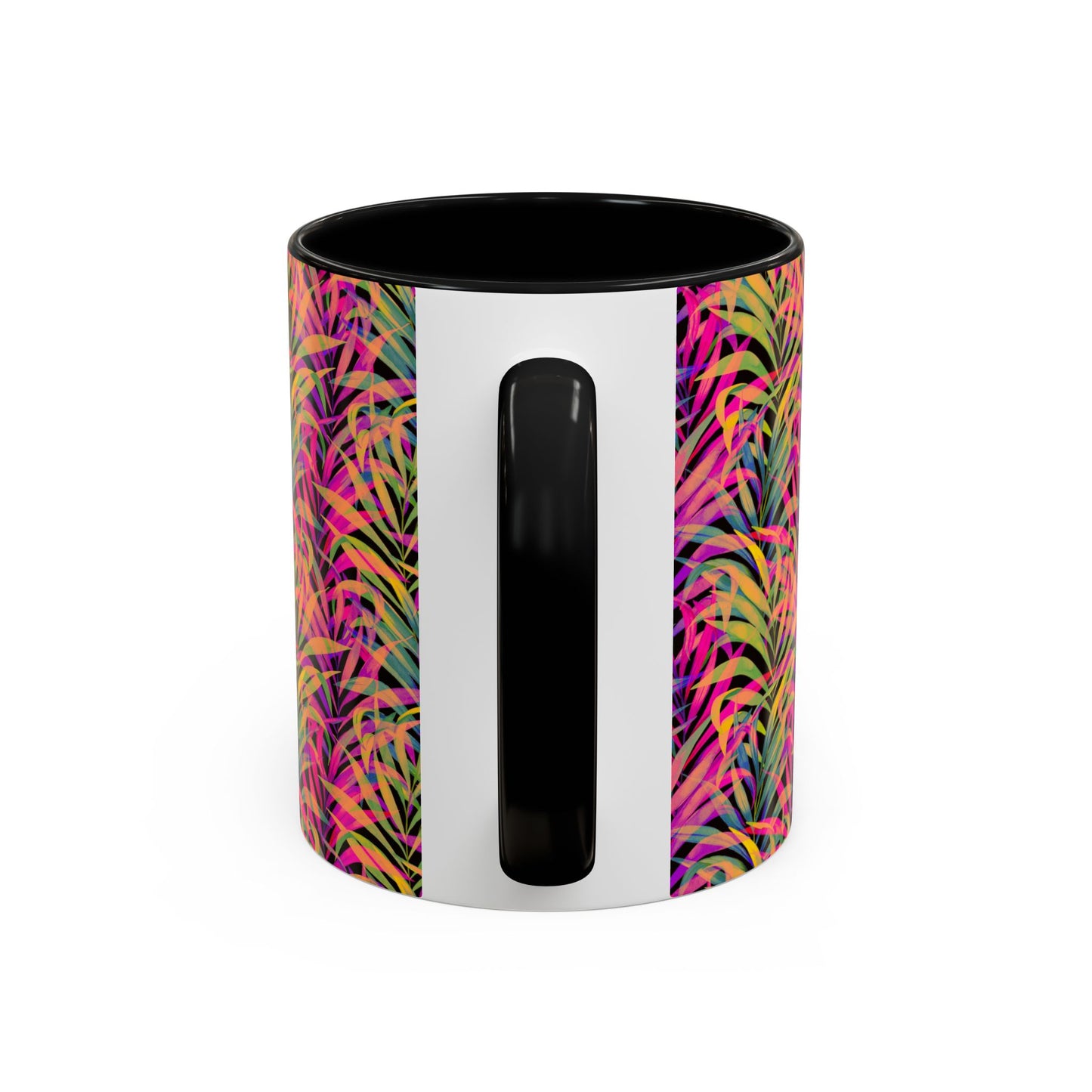 Accent Coffee Mug (11, 15oz), Rainbow Fronds / Various Colors