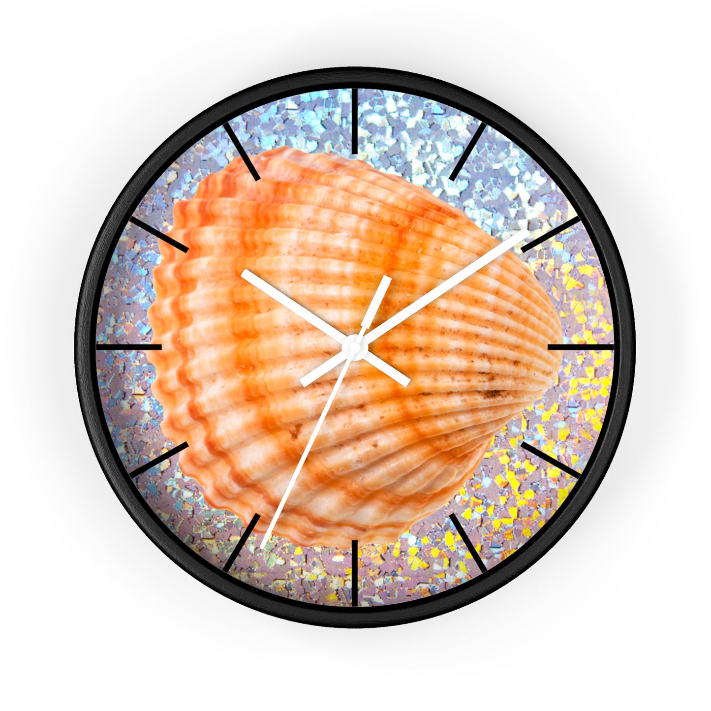 Wall Clock, Disco Orange Scallop, Hands/Base Variants